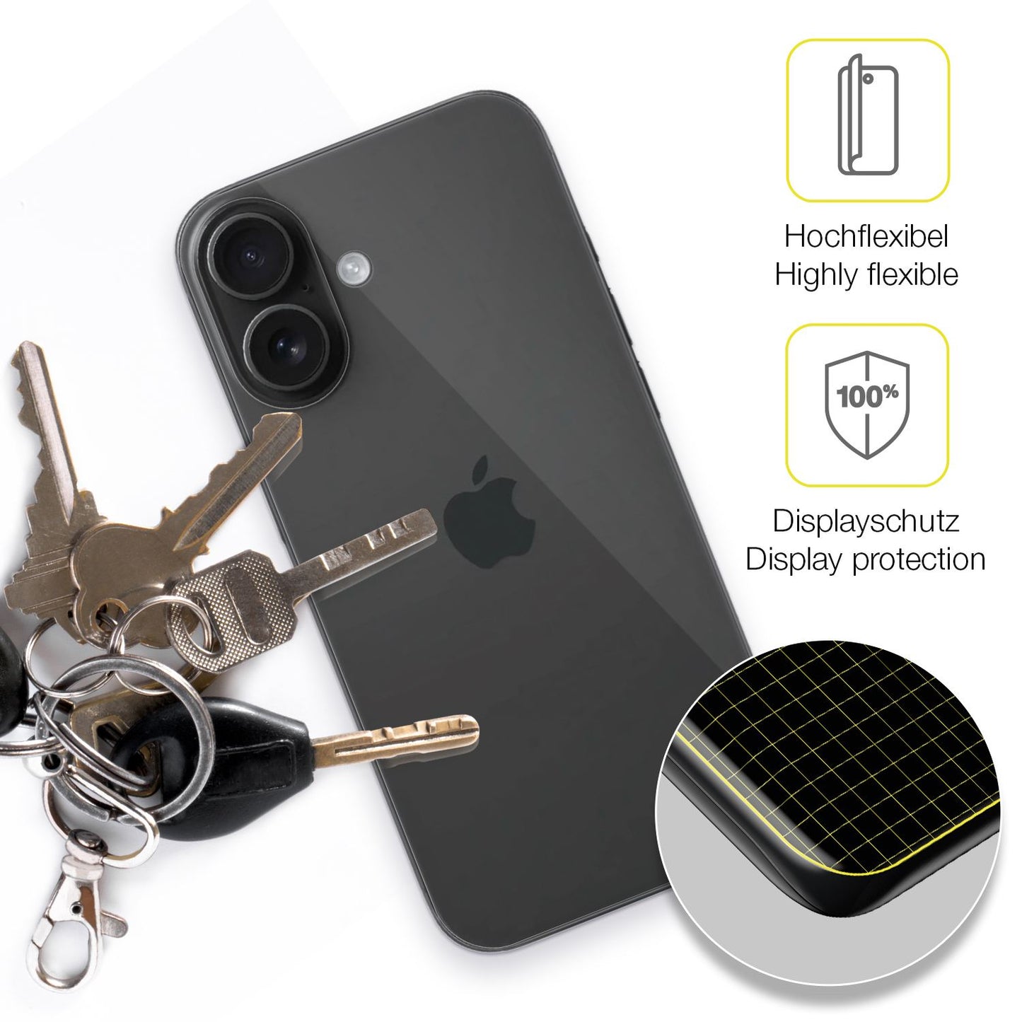 2x 3D Full Cover Schutzfolie für Apple iPhone 16 R (3)
