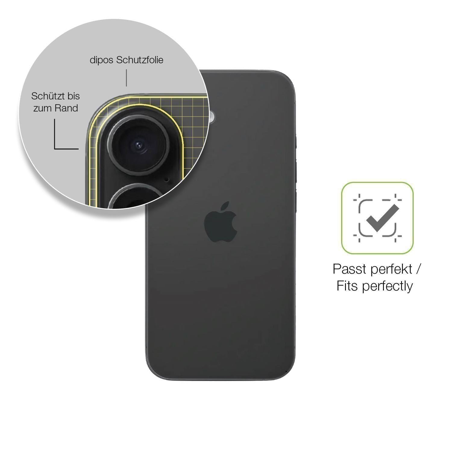 2x Full Cover Schutzfolie matt für Apple iPhone 16 (6)