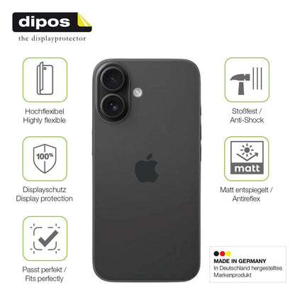 2x Full Cover Schutzfolie matt für Apple iPhone 16 (7)