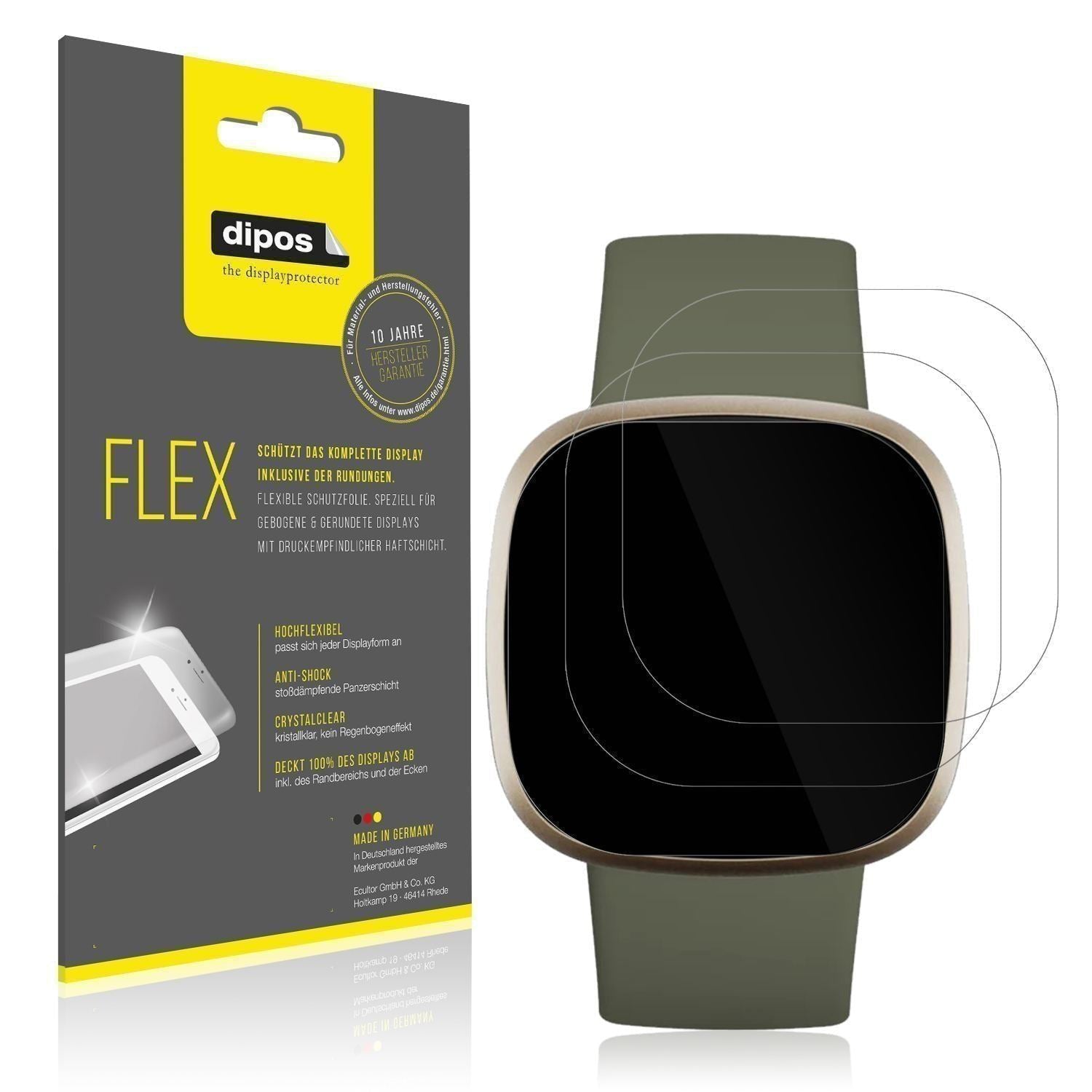2x 3D Full Cover Schutzfolie für Fitbit Versa 3 (1)