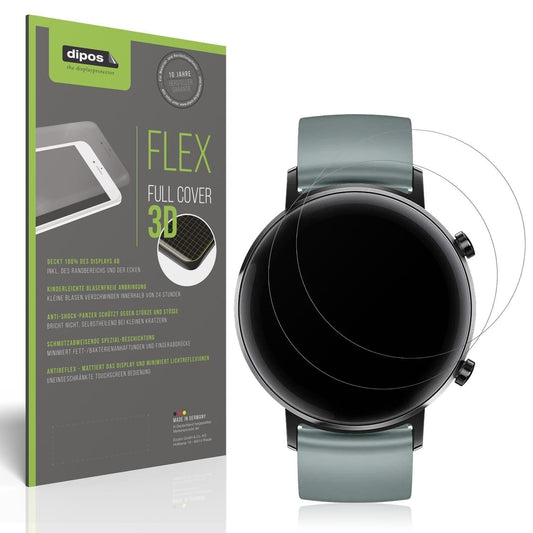 2x Full Cover Schutzfolie matt für Huawei Watch GT (1)