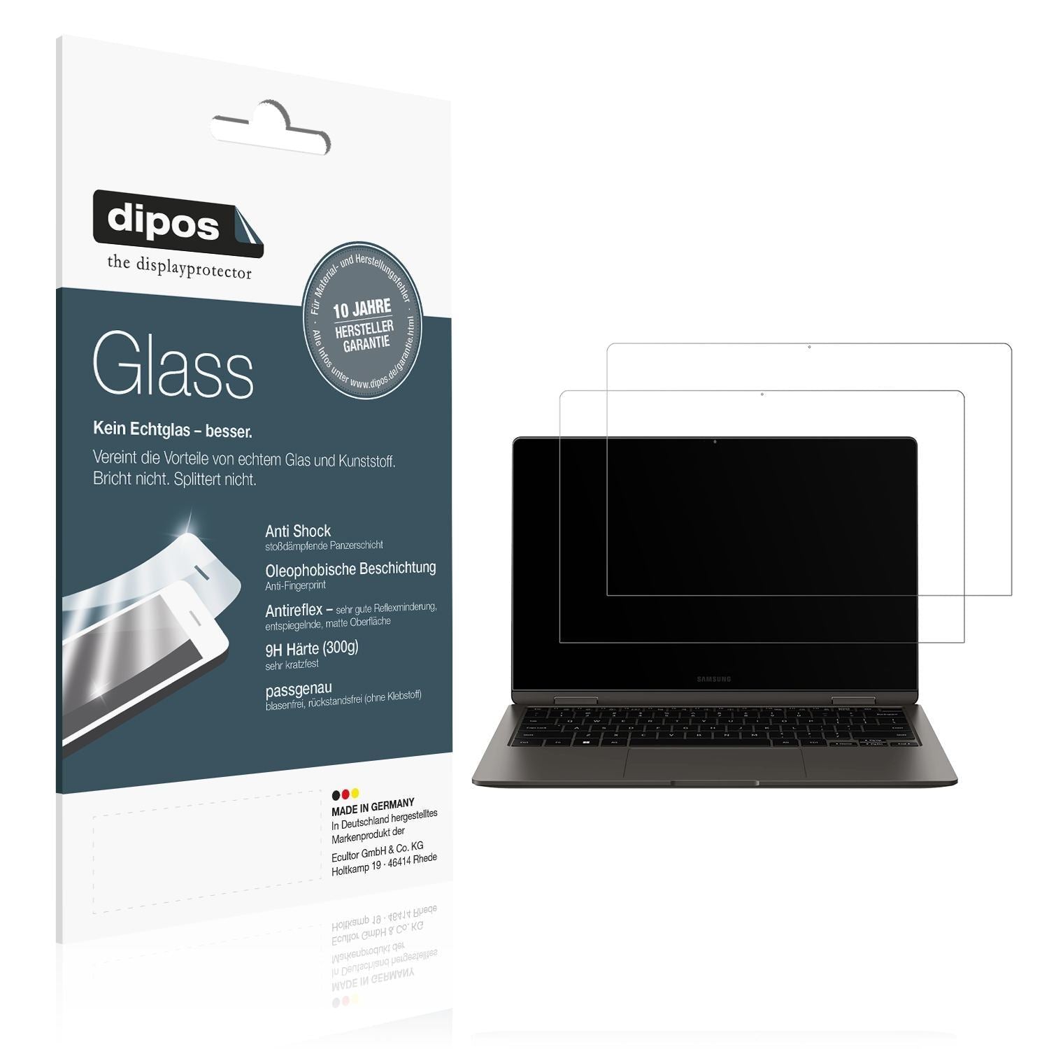 2x 9H Schutzfolie matt für Samsung Galaxy Book 3 3 (1)