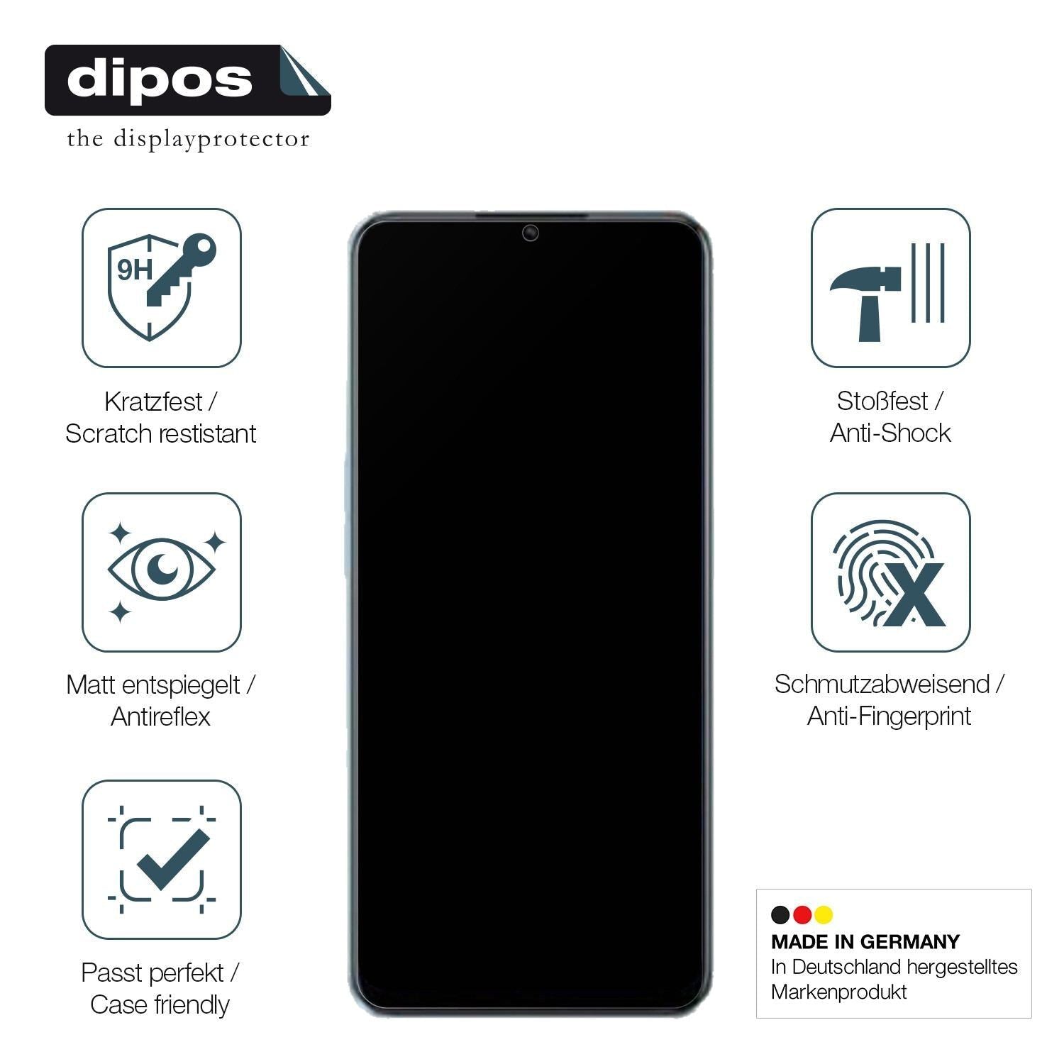 2x 9H Schutzfolie matt für OPPO A58x Panzerfolie (7)