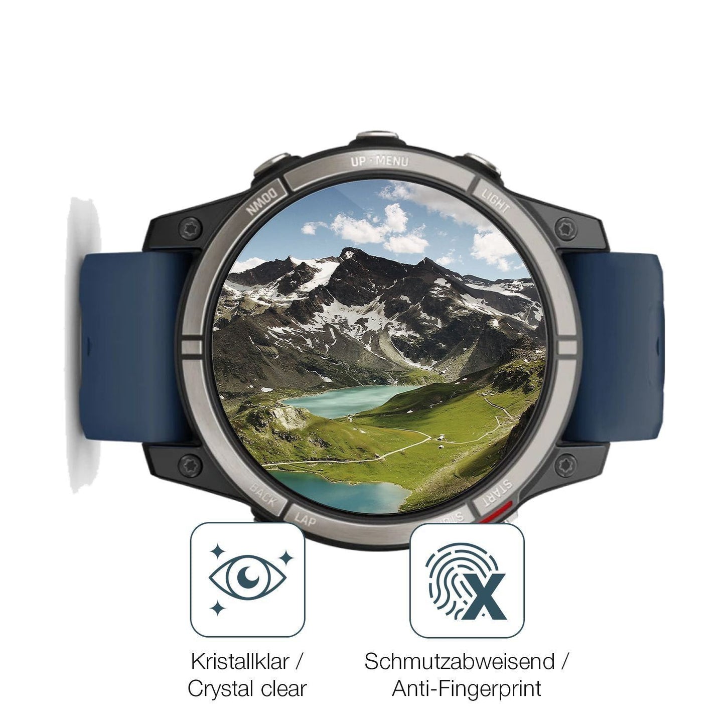 6x Schutzfolie klar für Garmin quatrix 7 Pro Displ (4)