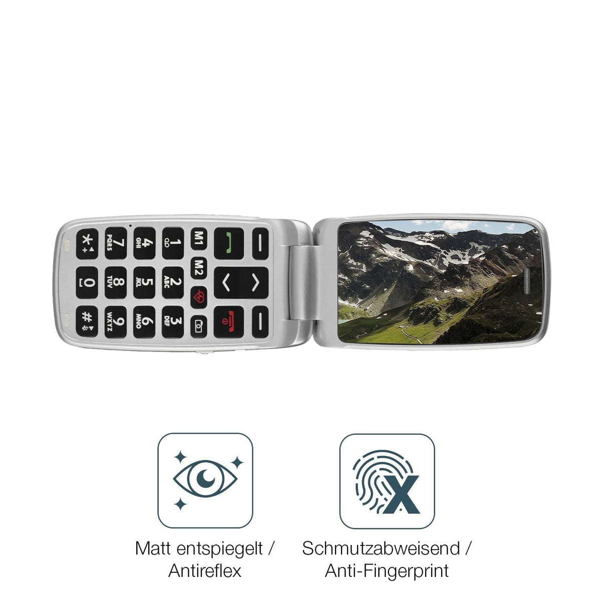 2x 9H Schutzfolie matt für Doro Primo 360014 Panze (5)