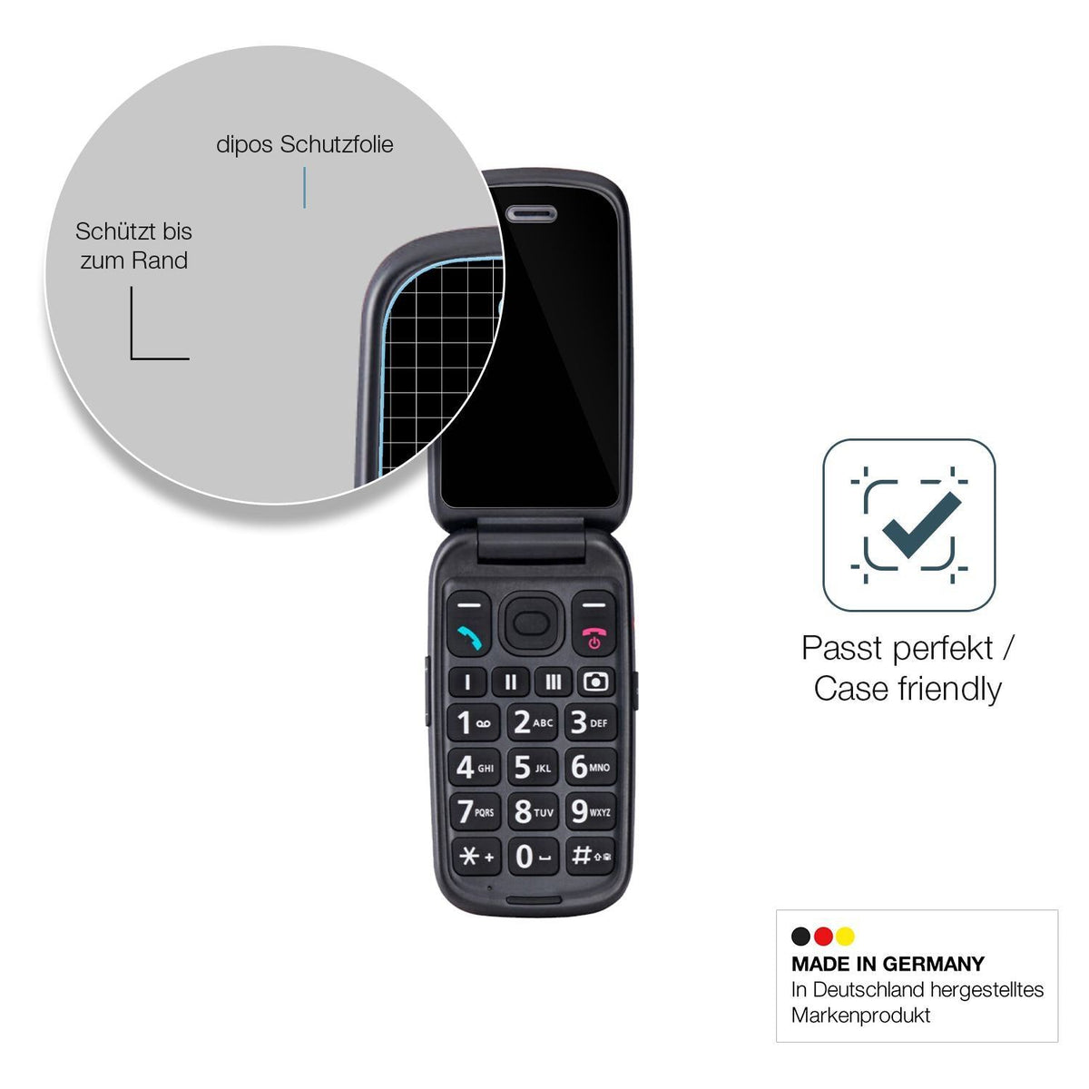 2x 9H Schutzfolie für Panasonic KX-TU550EXC Panzer (6)