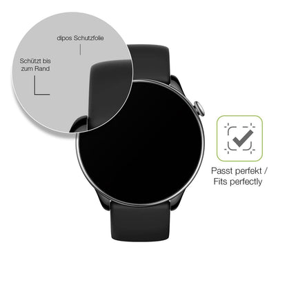 2x Full Cover Schutzfolie matt für Amazfit GTR min (6)