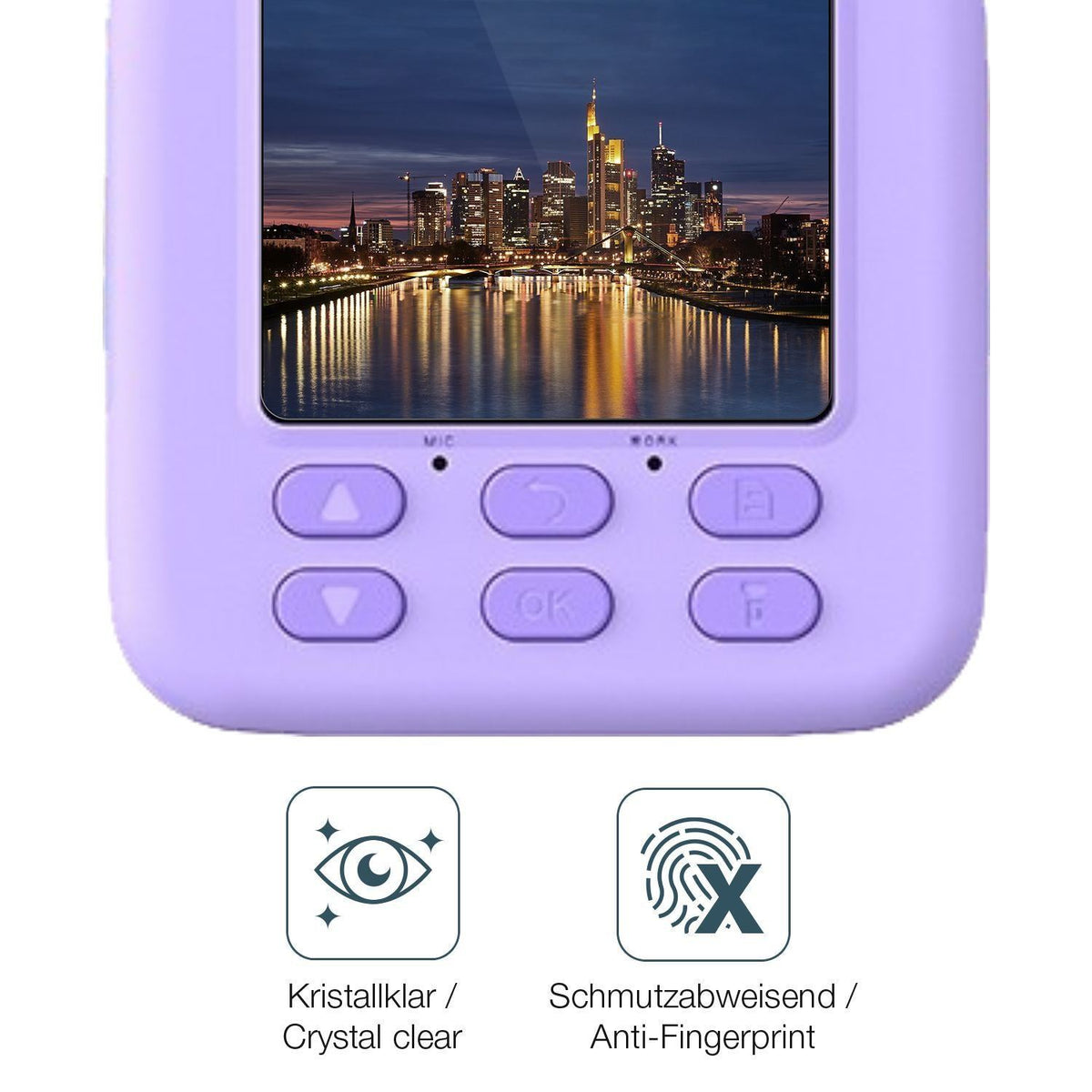 2x 9H Schutzfolie für masterbee P79 Kinder Kamera  (5)