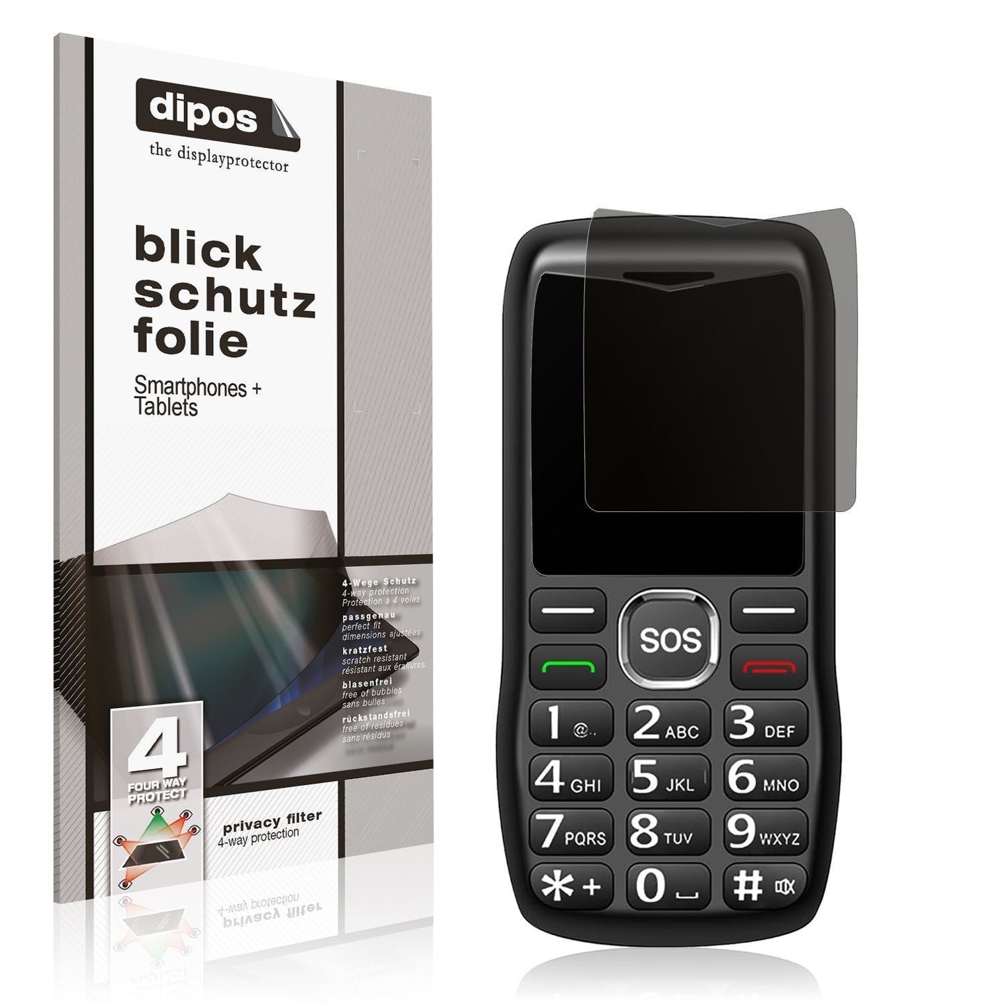 Blickschutzfolie für Guwet D1 Seniorenhandy matt S (1)