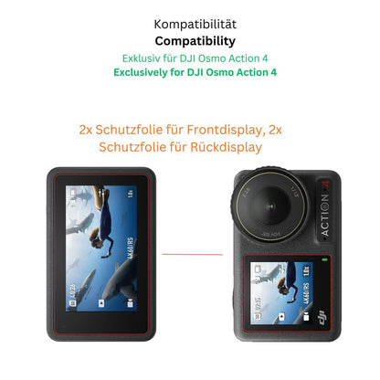 4x Schutzfolie matt für DJI Osmo Action 4 Display- (2)