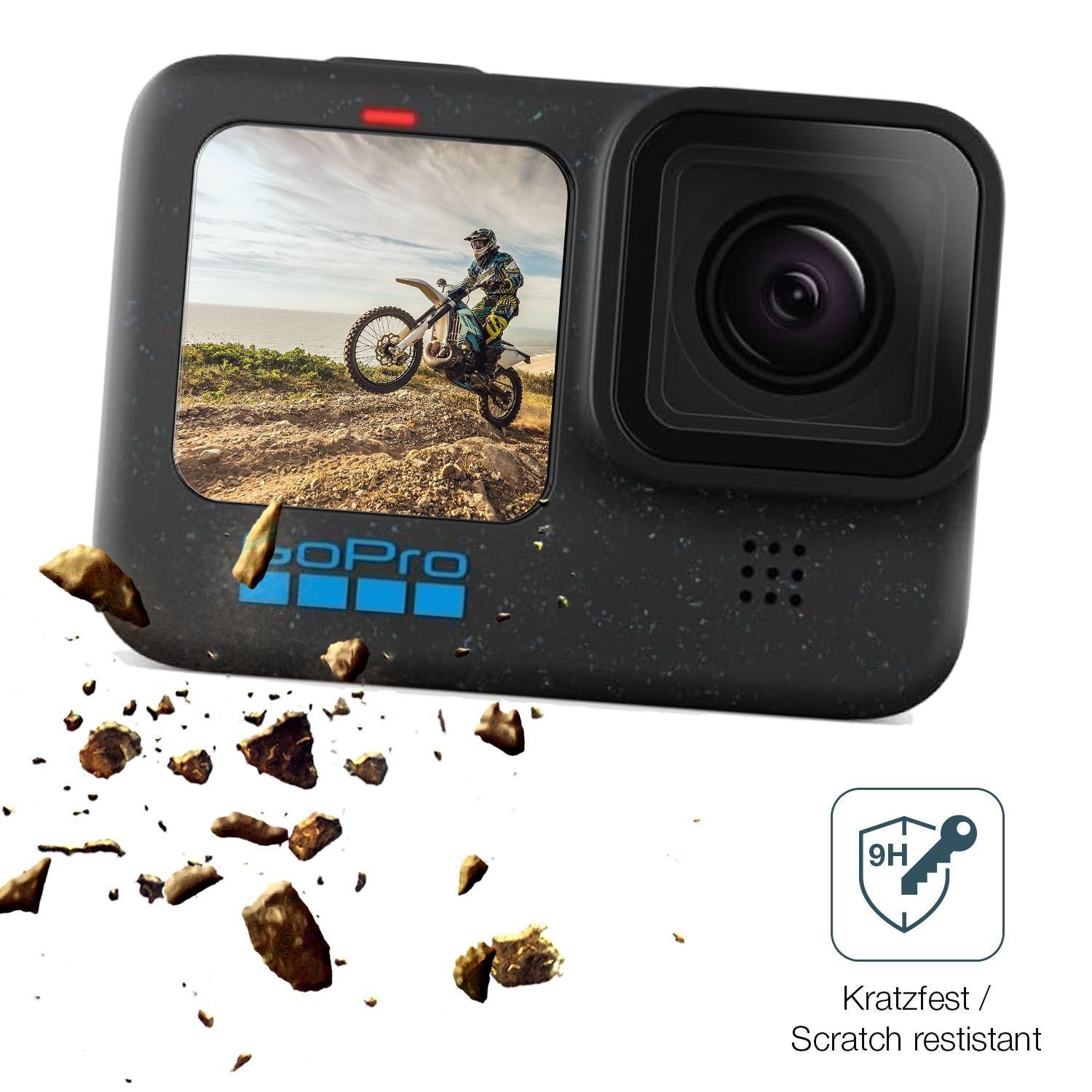 2x 9H Schutzfolie matt für GoPro Hero 12 Black Pan (3)