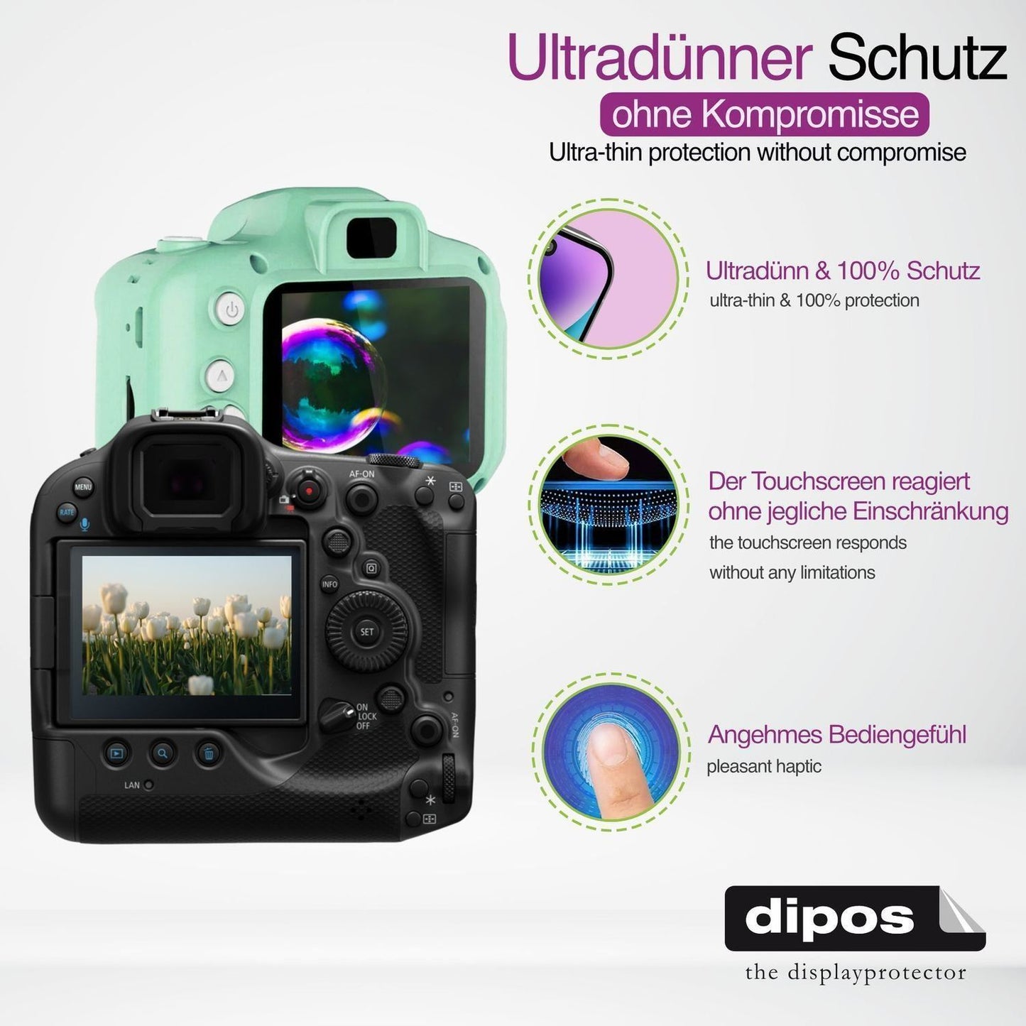 4x Schutzfolie klar für Sony PXW-Z200 Display-Schu (3)