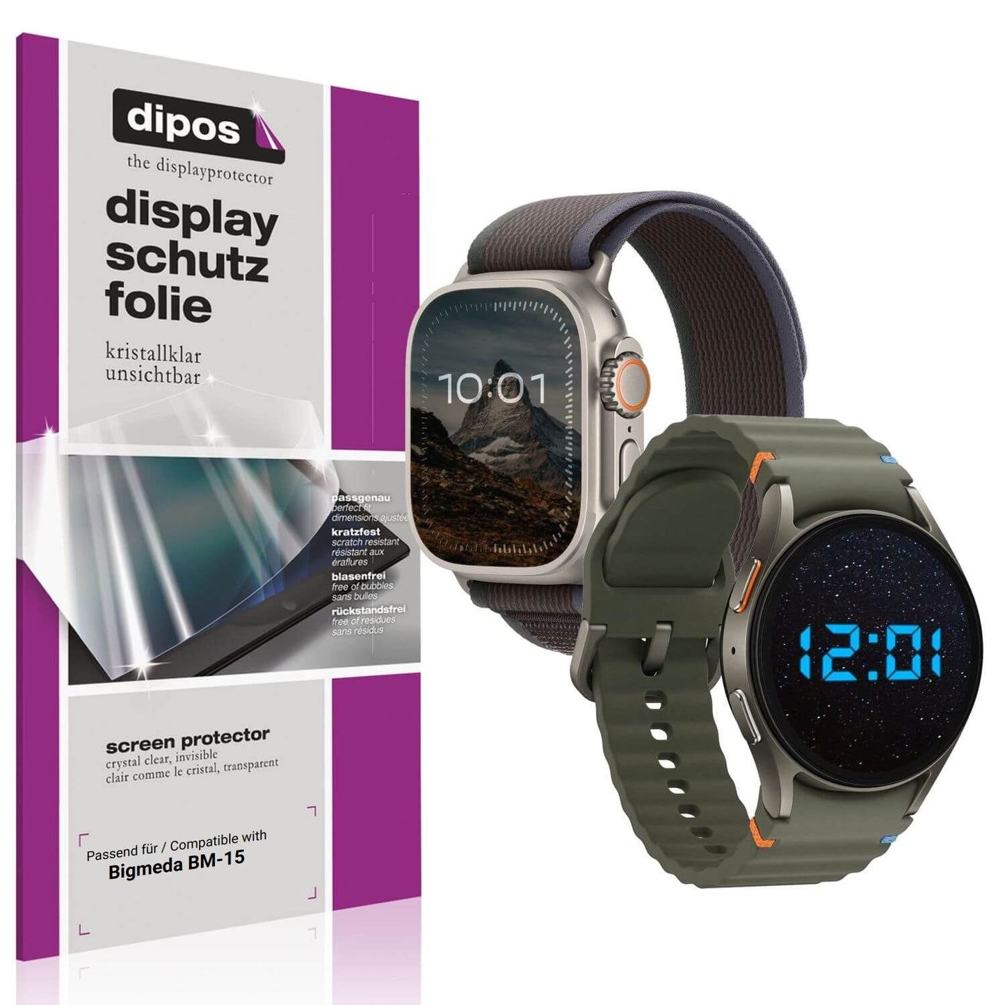 6x Schutzfolie klar für Bigmeda BM-15 Display-Schu (1)