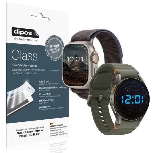2x 9H Schutzfolie für Swatch New Chrono Plastic SU (1)