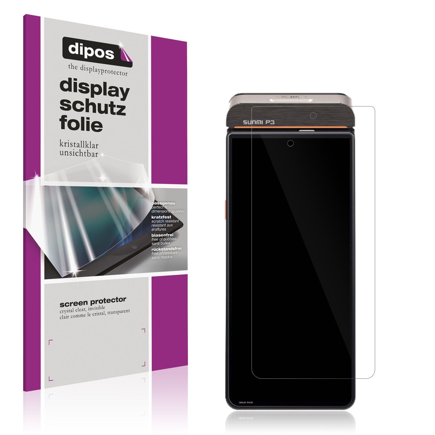 4x Schutzfolie klar für sunmi P3H Display-Schutzfo (1)