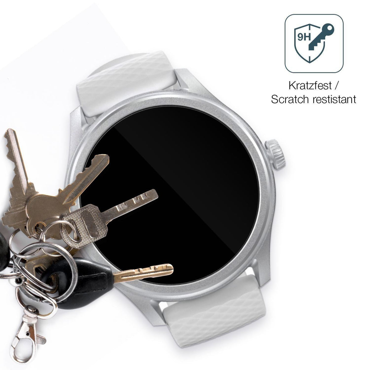 2x 9H Schutzfolie für Hama 5010 Smartwatch Panzerf (3)