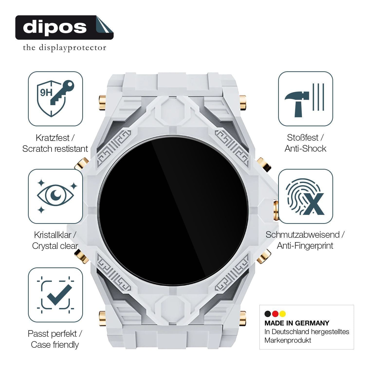 2x 9H Schutzfolie für Rogbid T.rex Smartwatch Panz (7)