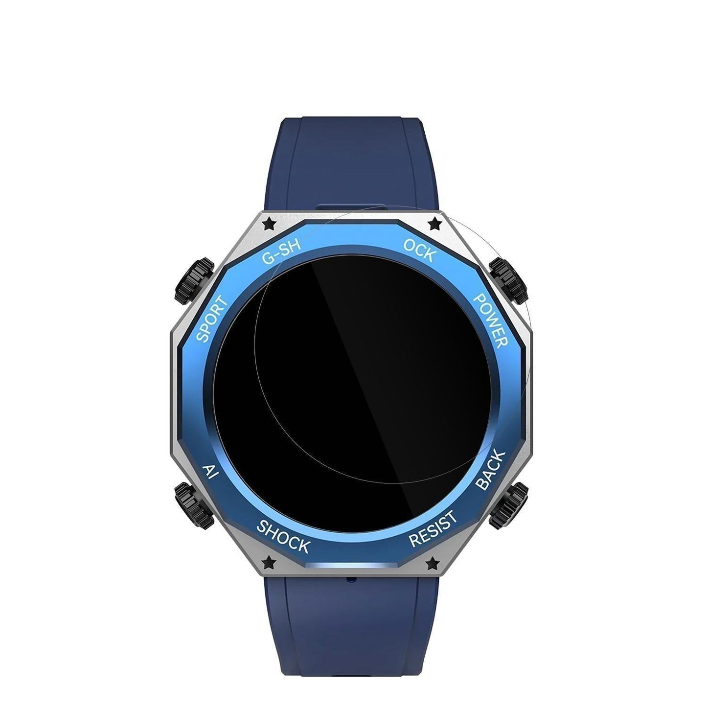 6x Schutzfolie klar für Rogbid Tank M1 Smartwatch  (2)