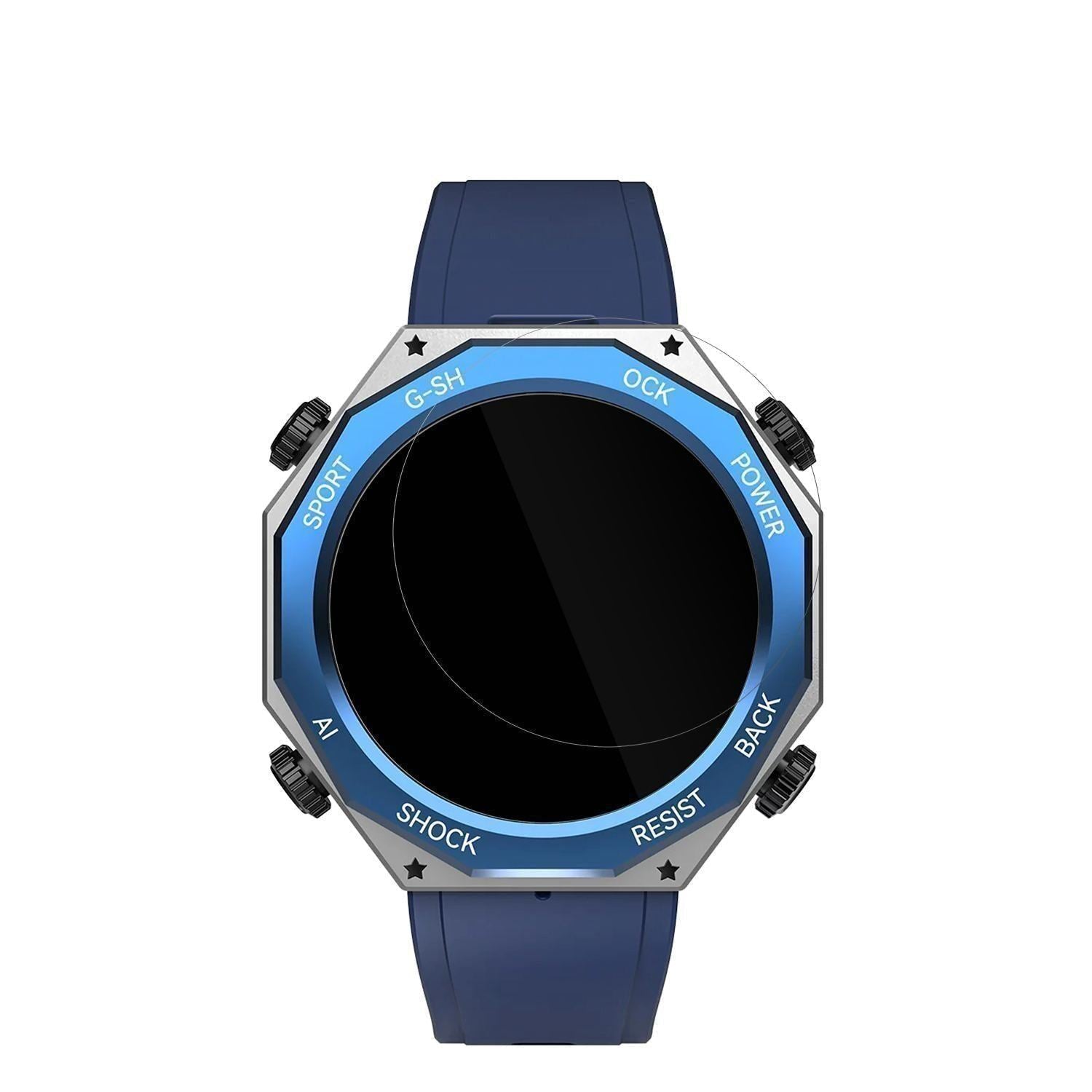 6x Schutzfolie klar für Rogbid Tank M1 Smartwatch  (2)