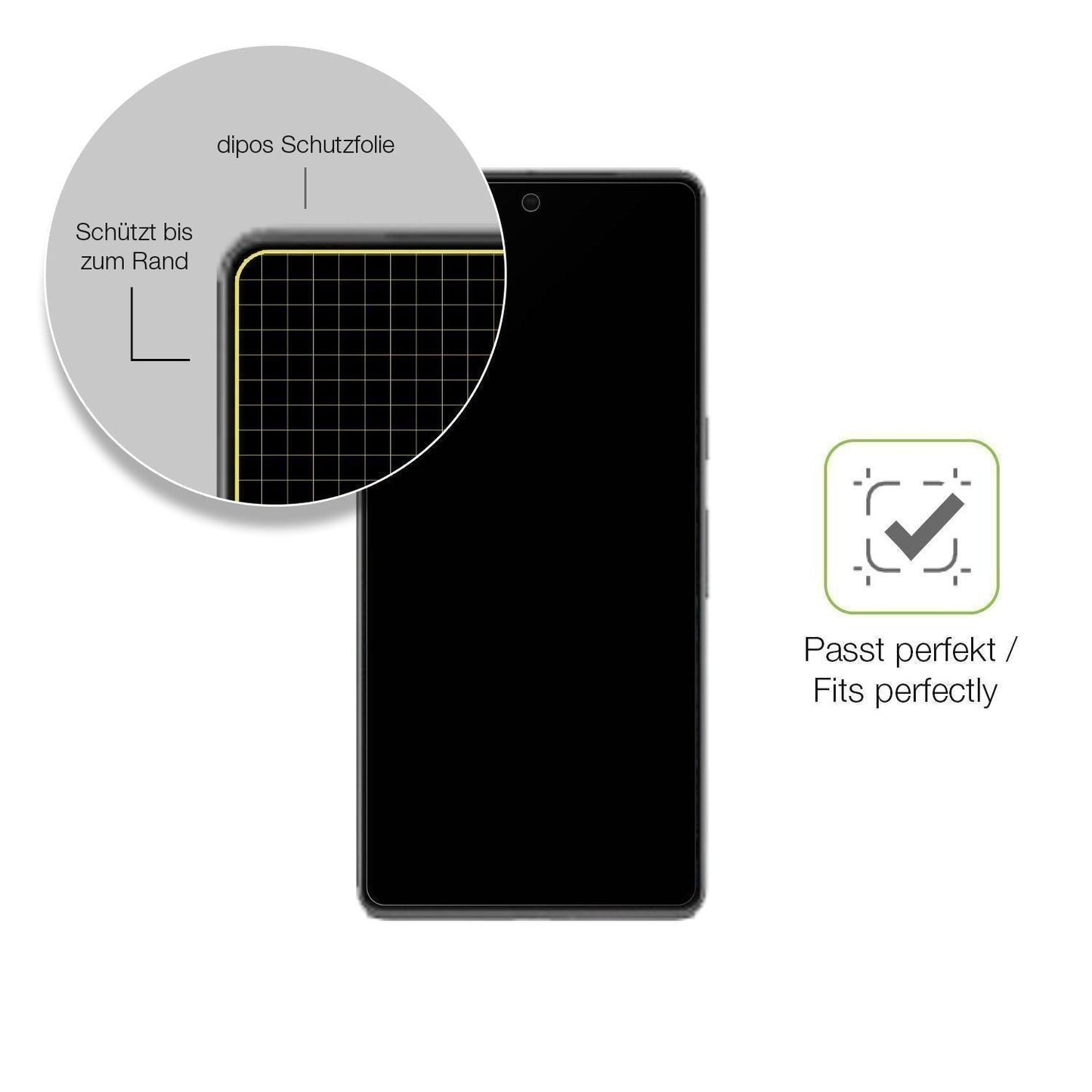 2x Full Cover Schutzfolie matt für Google Pixel 7  (6)