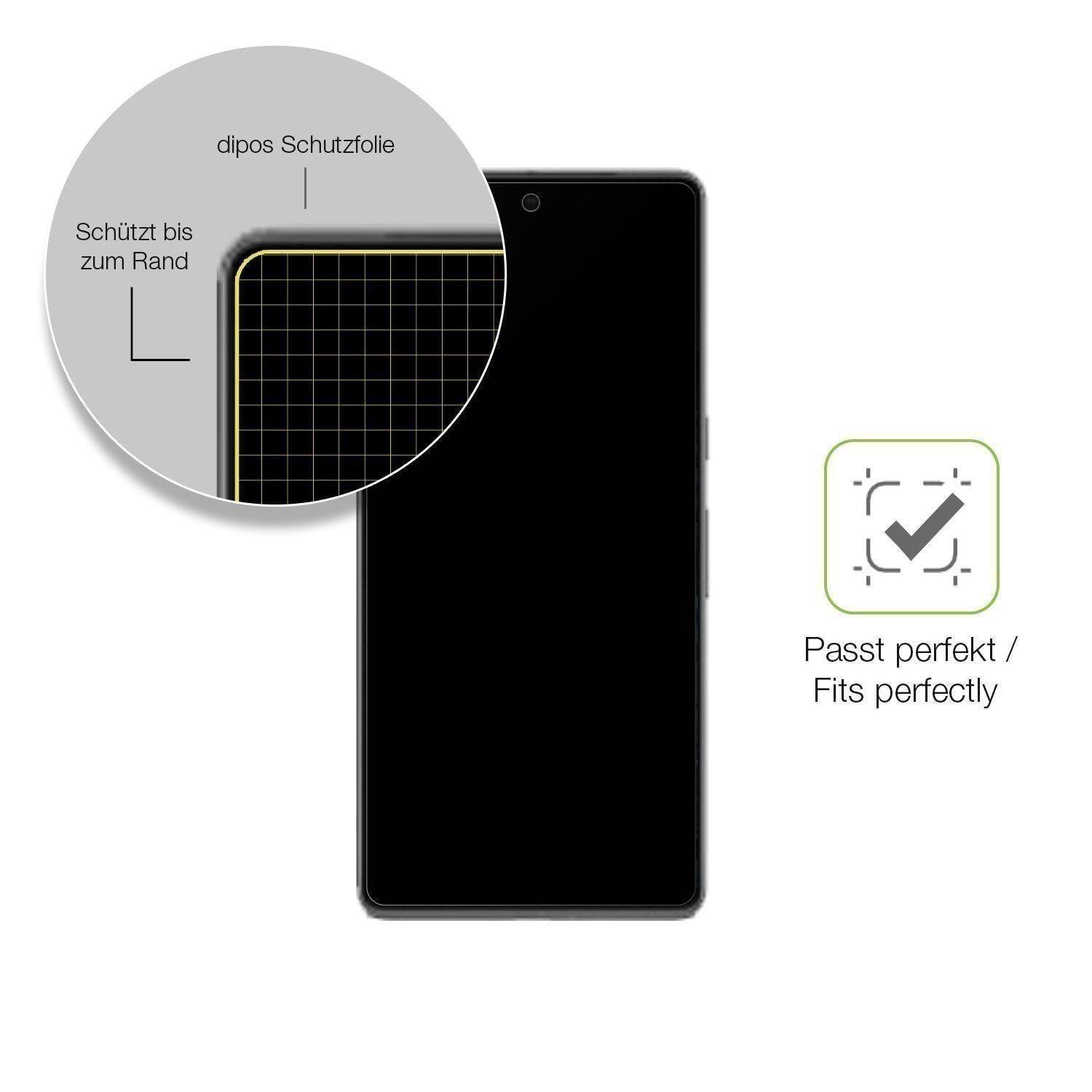 2x Full Cover Schutzfolie matt für Google Pixel 7  (6)