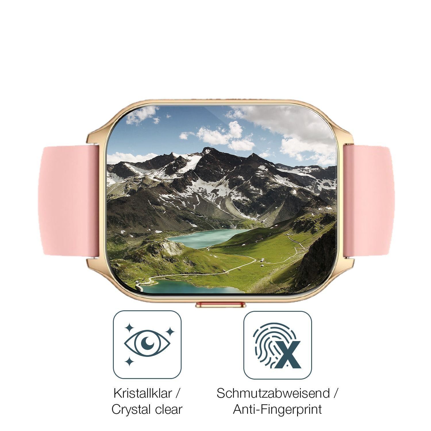 2x 9H Schutzfolie für ZOSKVEE P95 Smartwatch Panze (5)