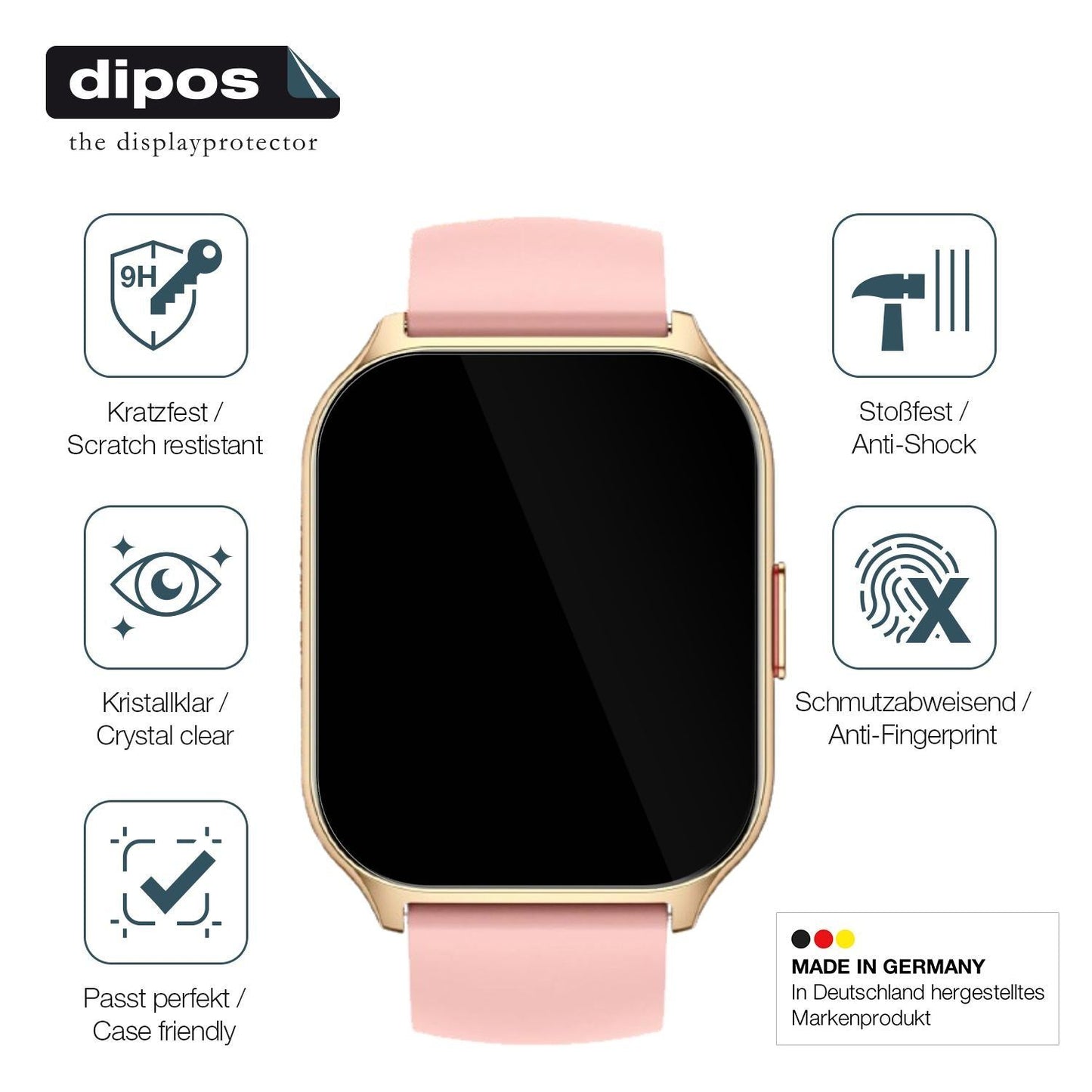2x 9H Schutzfolie für ZOSKVEE P95 Smartwatch Panze (7)