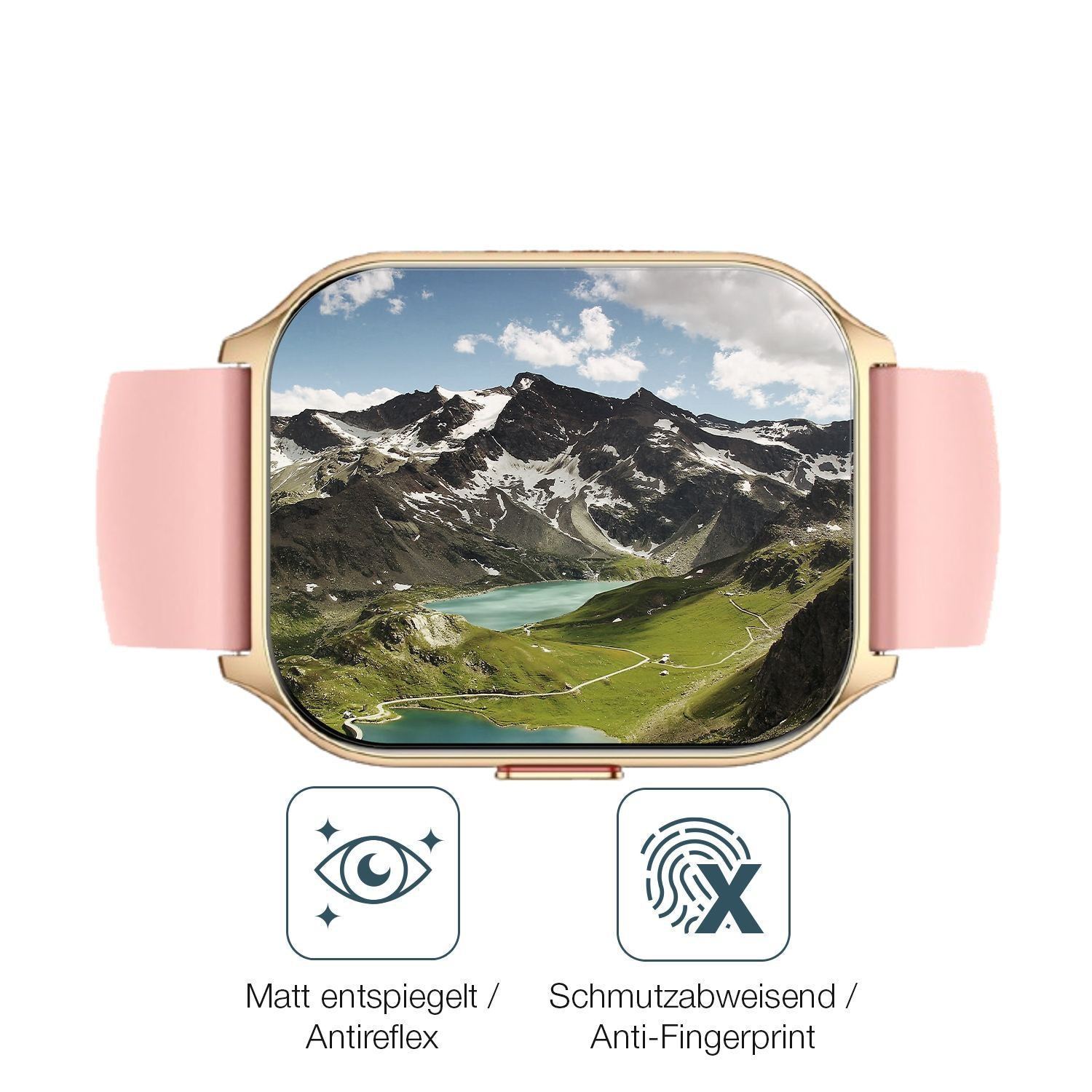 2x 9H Schutzfolie matt für ZOSKVEE P95 Smartwatch  (5)