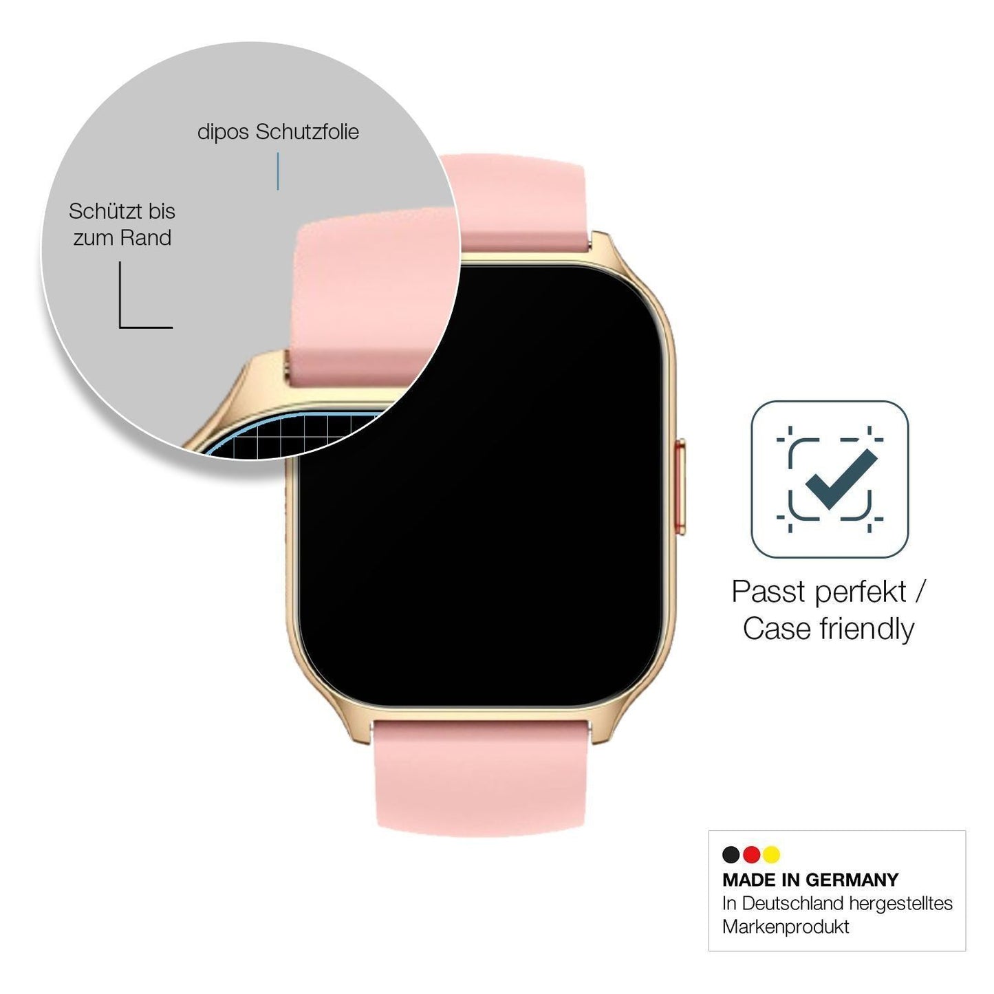 2x 9H Schutzfolie matt für ZOSKVEE P95 Smartwatch  (6)