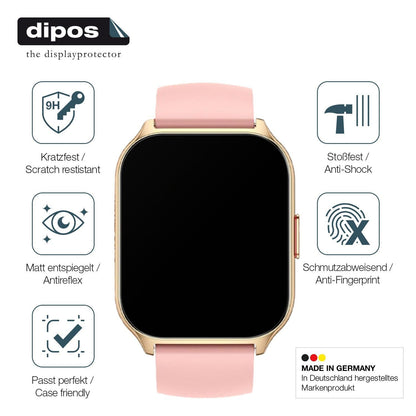 2x 9H Schutzfolie matt für ZOSKVEE P95 Smartwatch  (7)