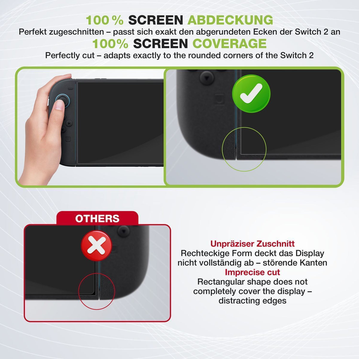 2x Schutzfolie matt für Nintendo Switch 2 2025 Dis (5)