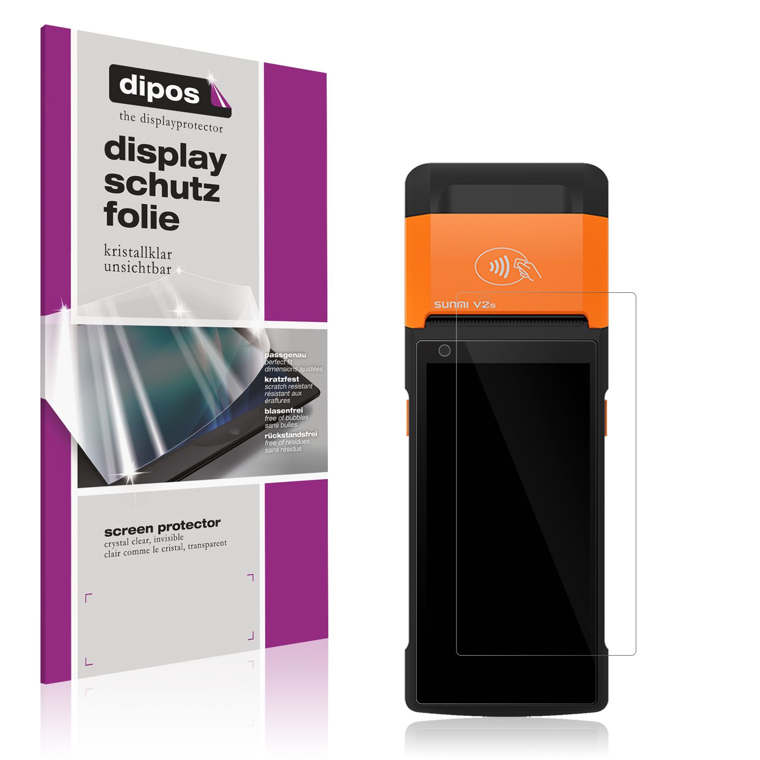 4x Schutzfolie klar für sunmi V2s Display-Schutzfo (1)