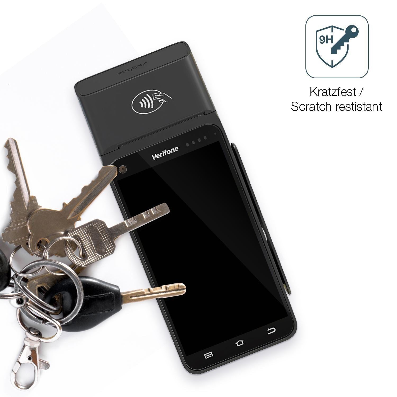 2x 9H Schutzfolie für Verifone T650p Panzerfolie (3)