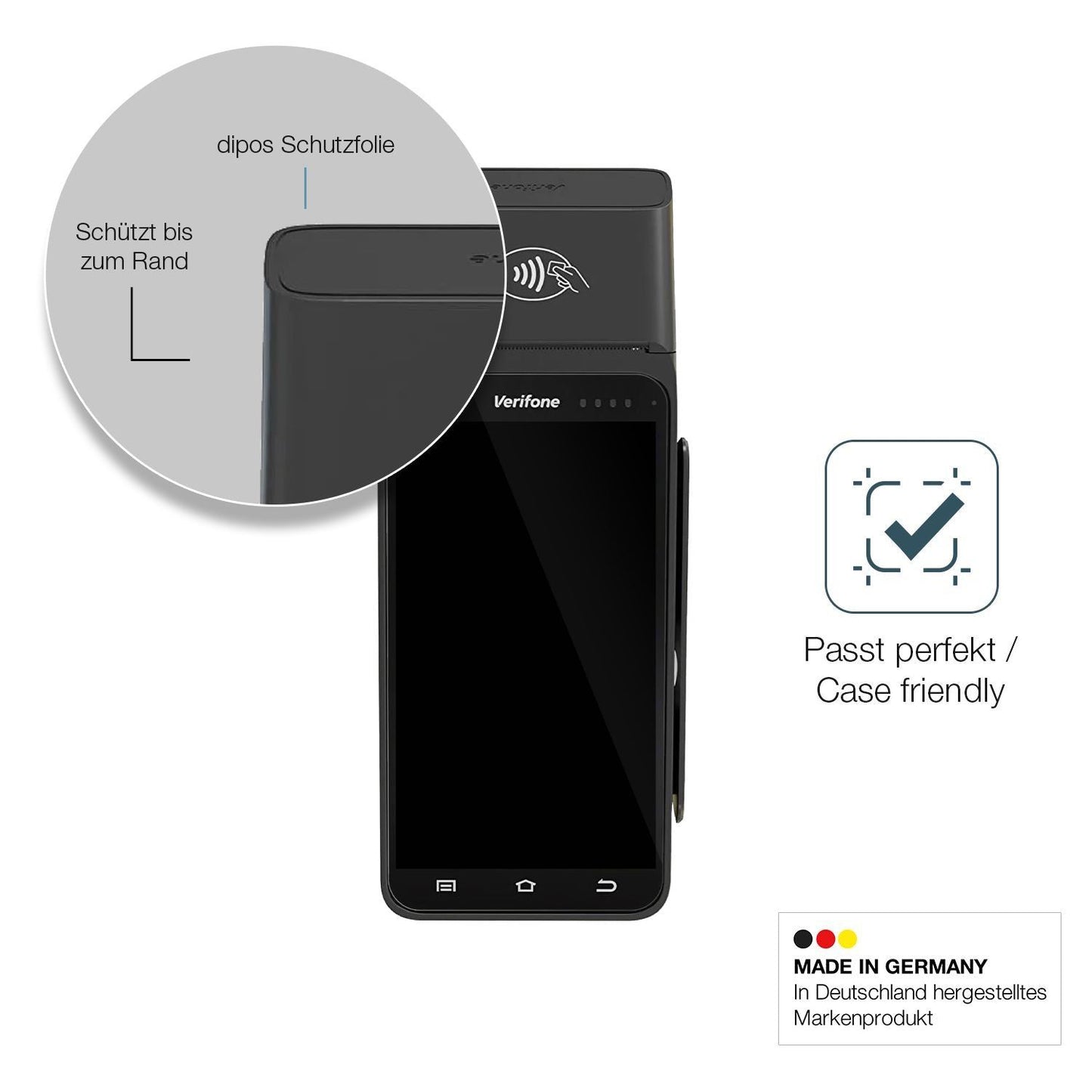 2x 9H Schutzfolie für Verifone T650p Panzerfolie (6)