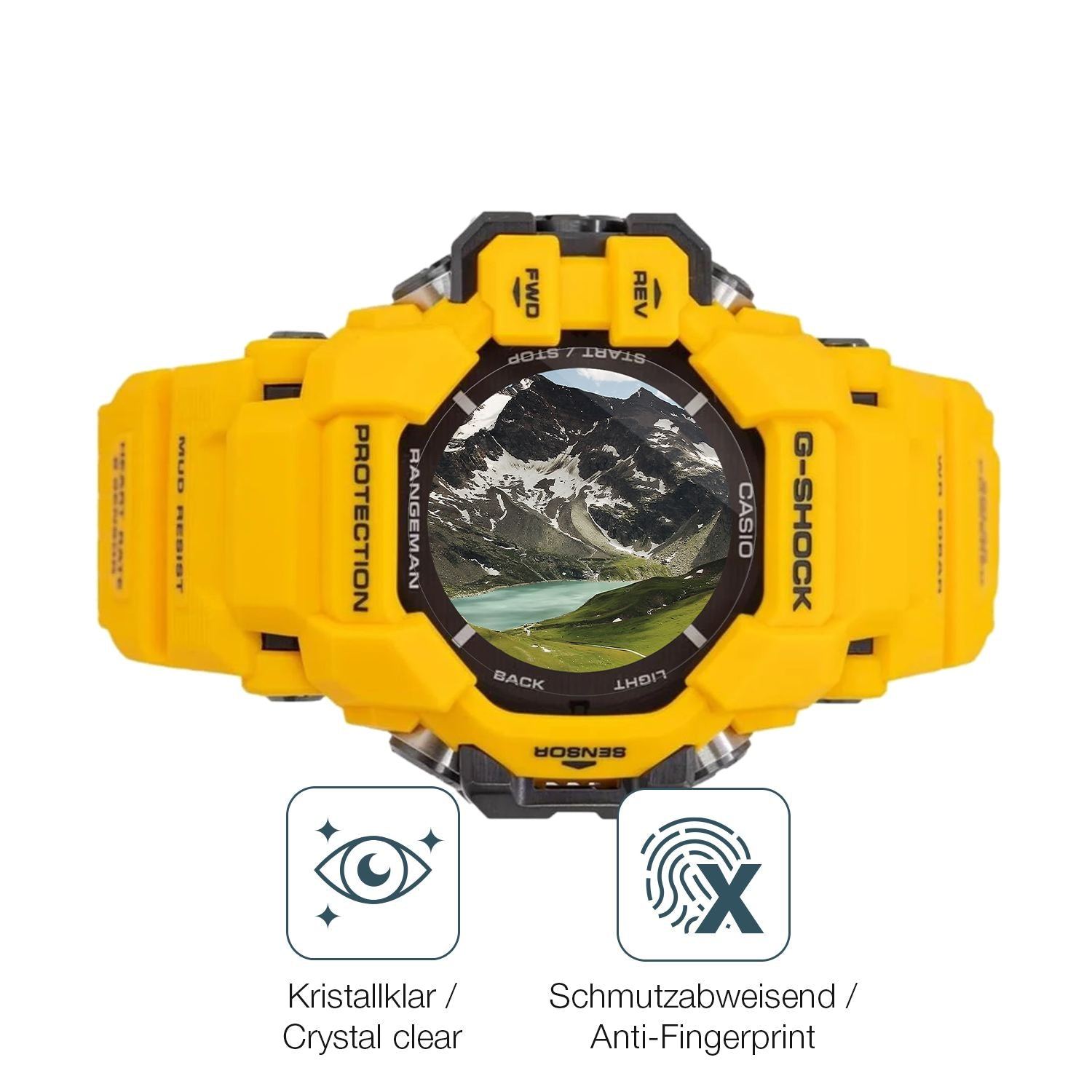 2x 9H Schutzfolie für Casio G-Shock GPR H1000 Panz (5)
