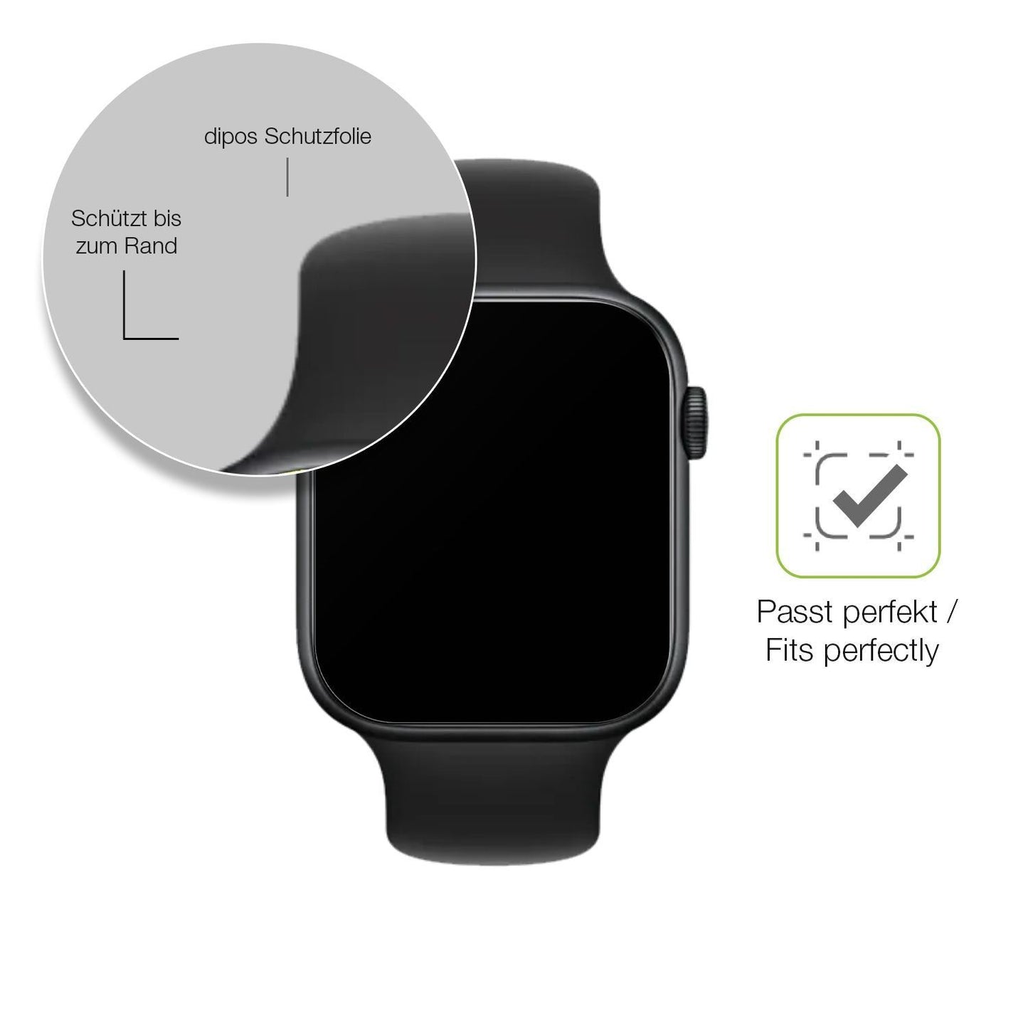 2x Full Cover Schutzfolie matt für Honor Watch 5 (6)