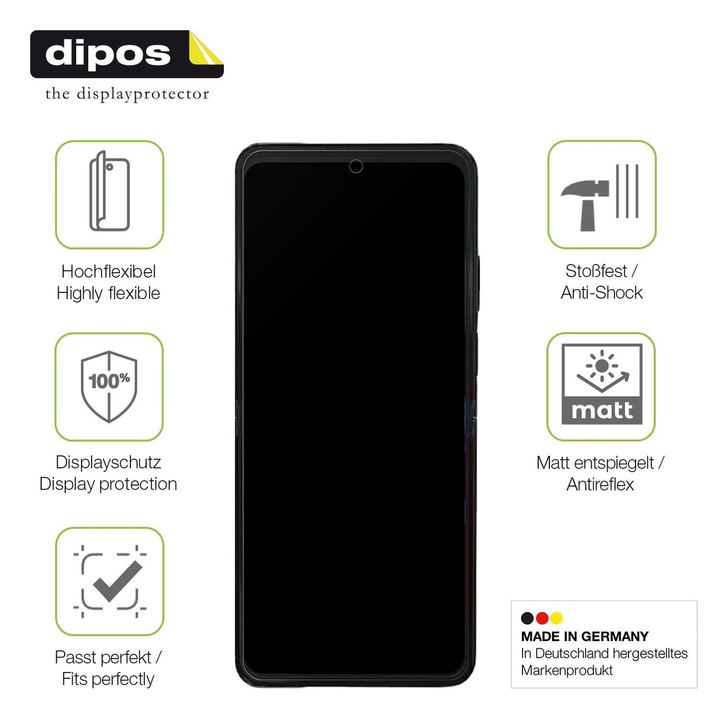 2x Full Cover Schutzfolie matt für ZTE Nubia Flip  (7)
