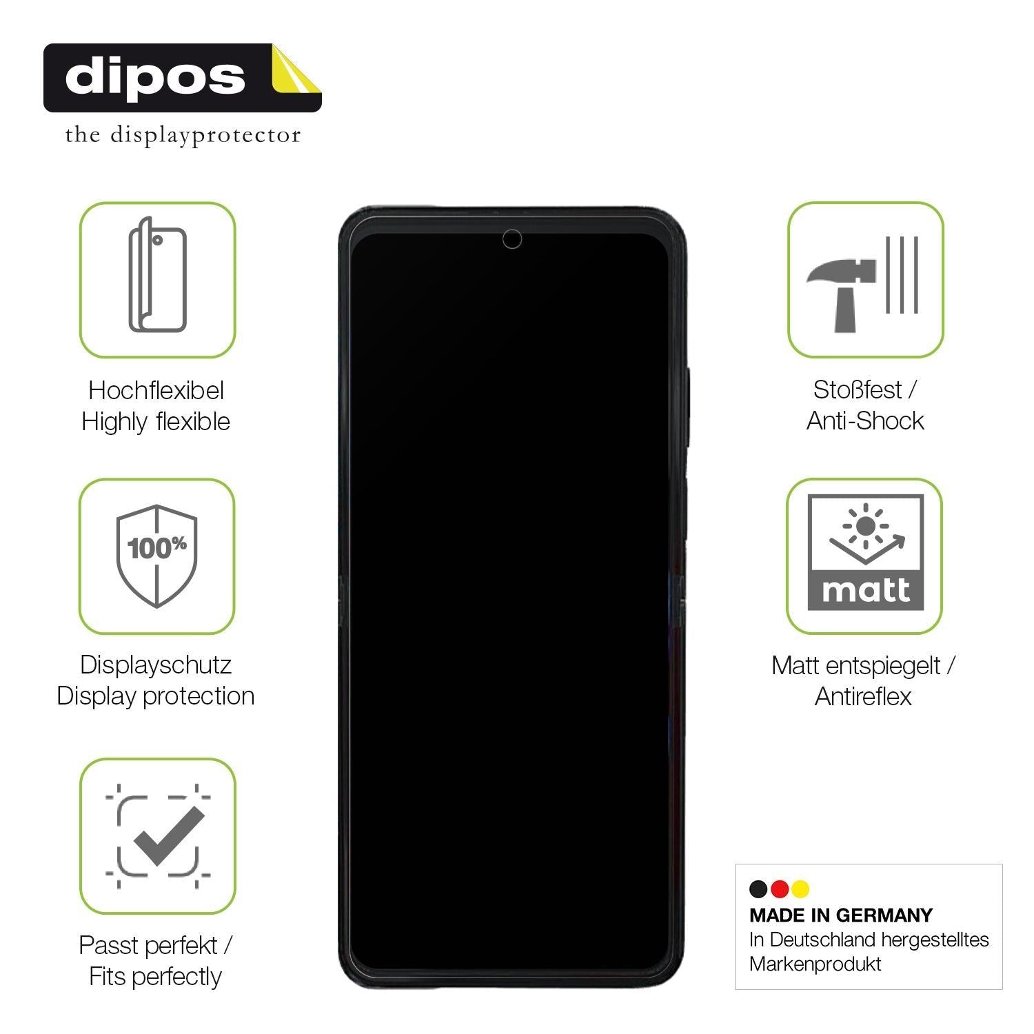 2x Full Cover Schutzfolie matt für ZTE Nubia Flip  (7)
