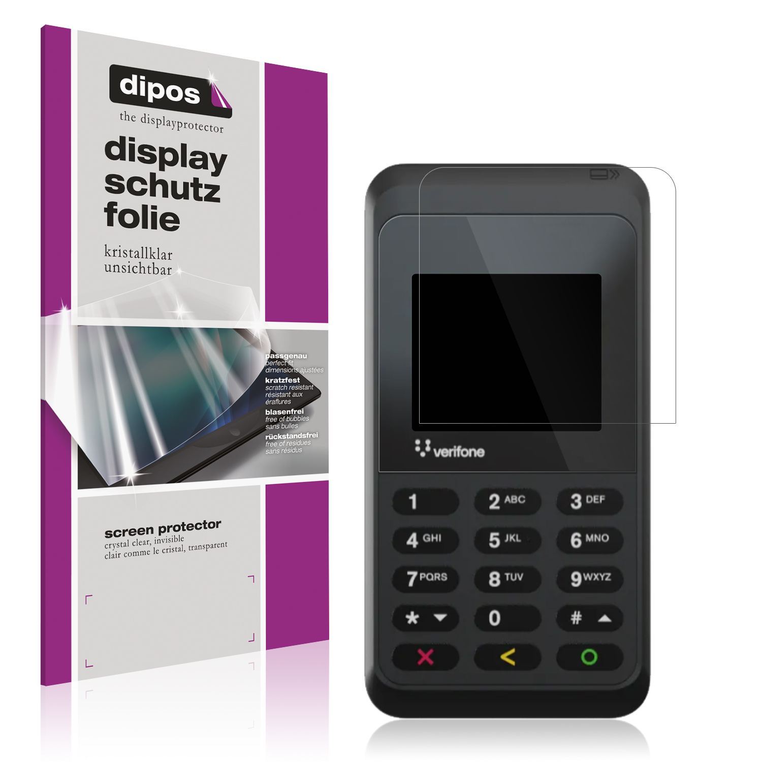 4x Schutzfolie klar für Verifone e235 Display-Schu (1)