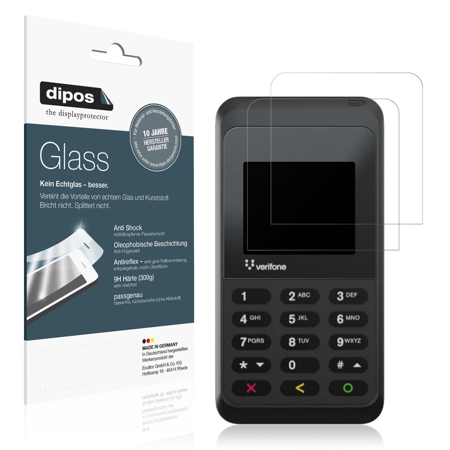 2x 9H Schutzfolie matt für Verifone e235 Panzerfol (1)