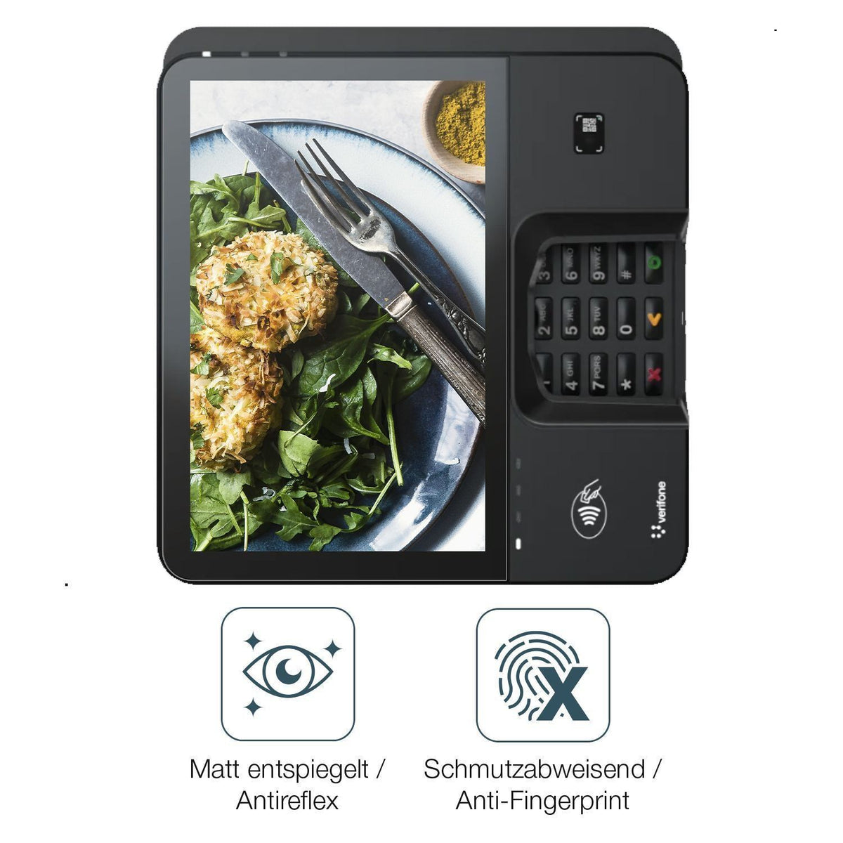 4x Schutzfolie matt für Verifone M450 Display-Schu (4)