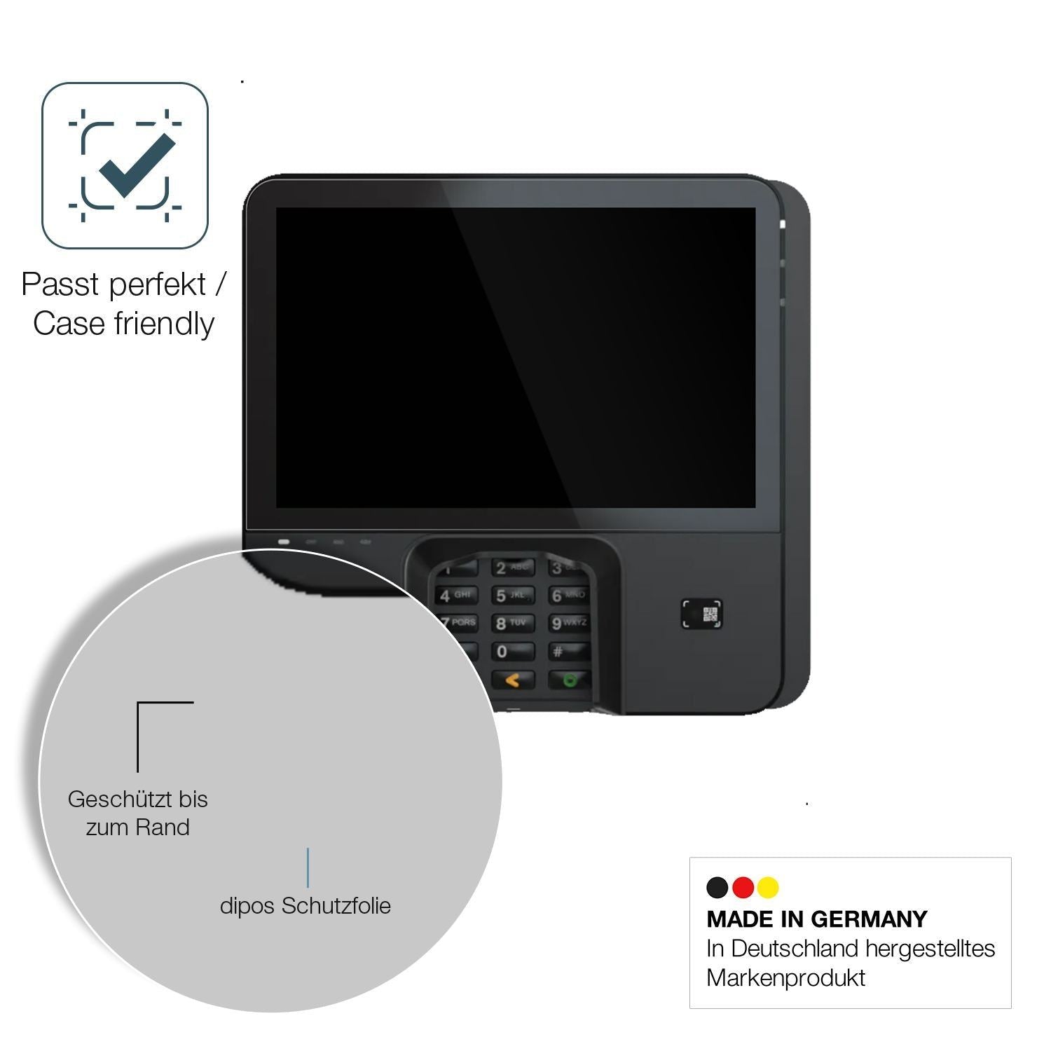2x 9H Schutzfolie für Verifone M450 Panzerfolie (6)