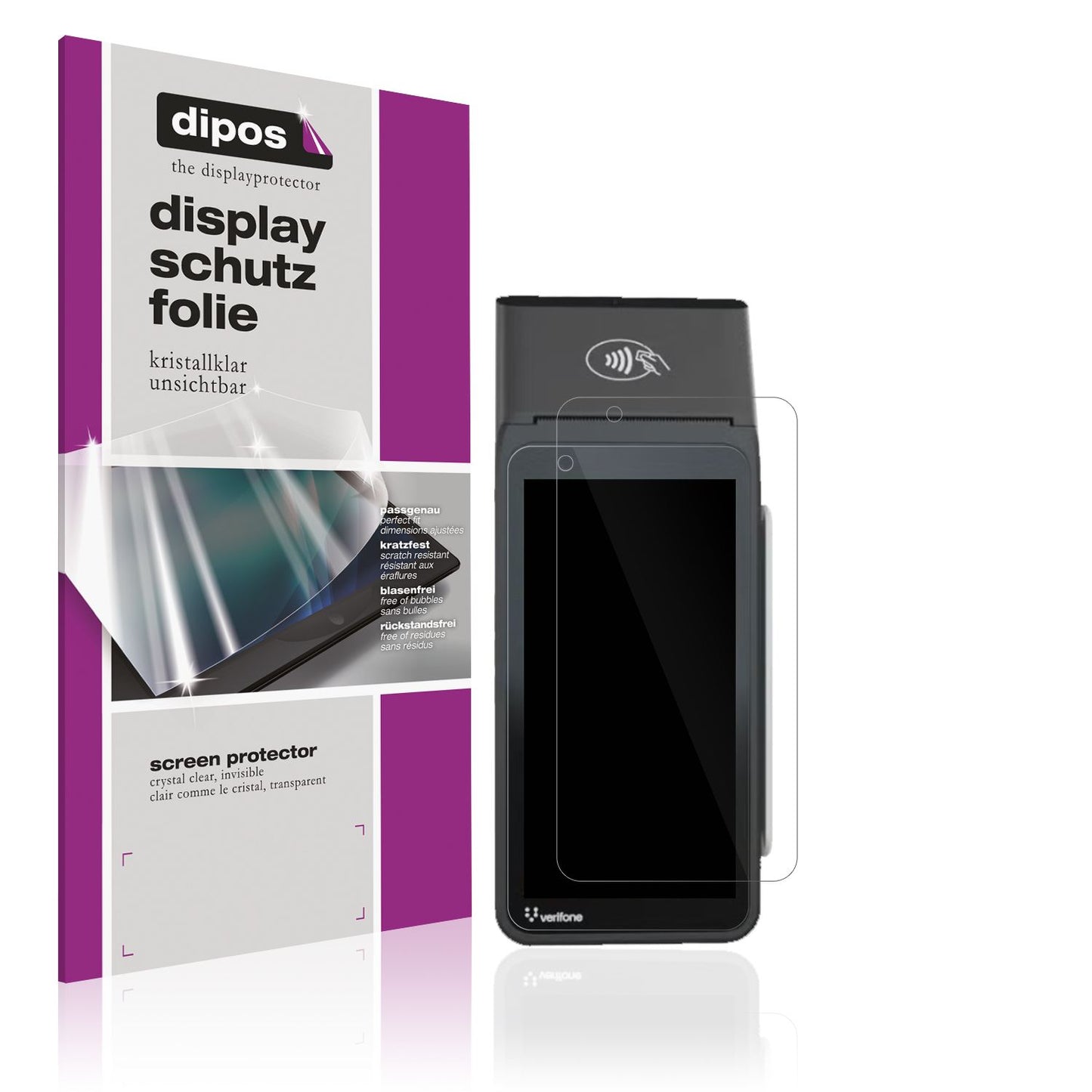 4x Schutzfolie klar für Verifone V660p Display-Sch (1)