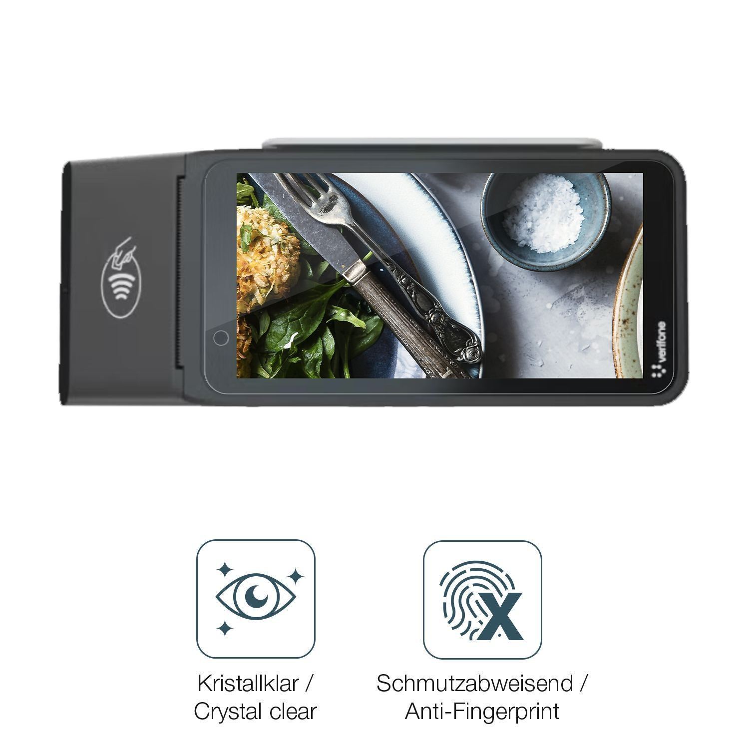 4x Schutzfolie klar für Verifone V660p Display-Sch (4)