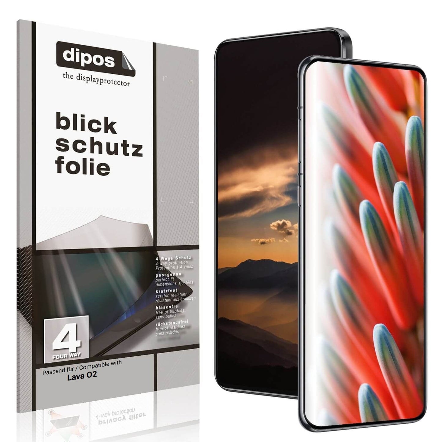Blickschutzfolie für Lava O2 matt Schutzfolie Priv (1)