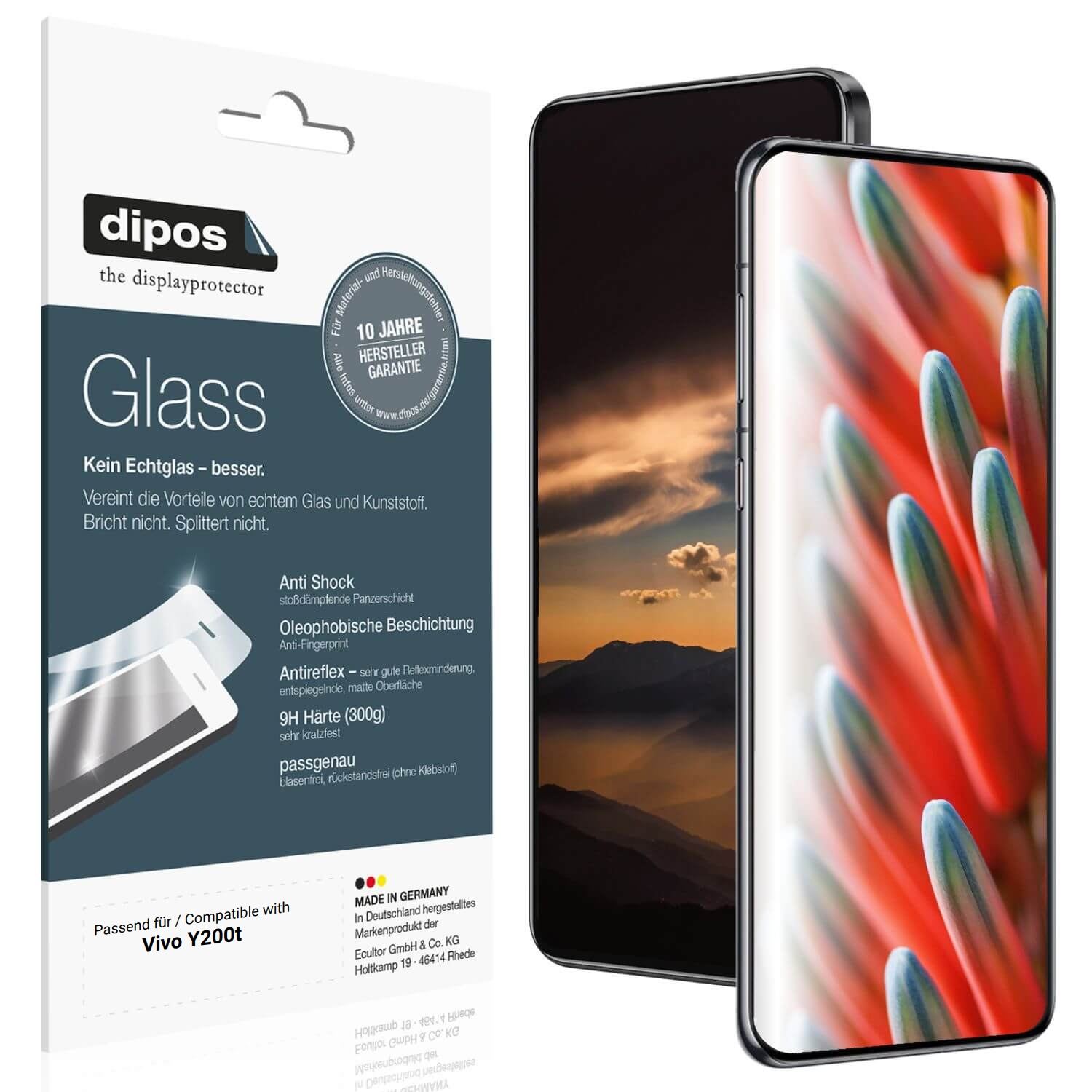 2x 9H Schutzfolie matt für Vivo Y200t Panzerfolie (1)