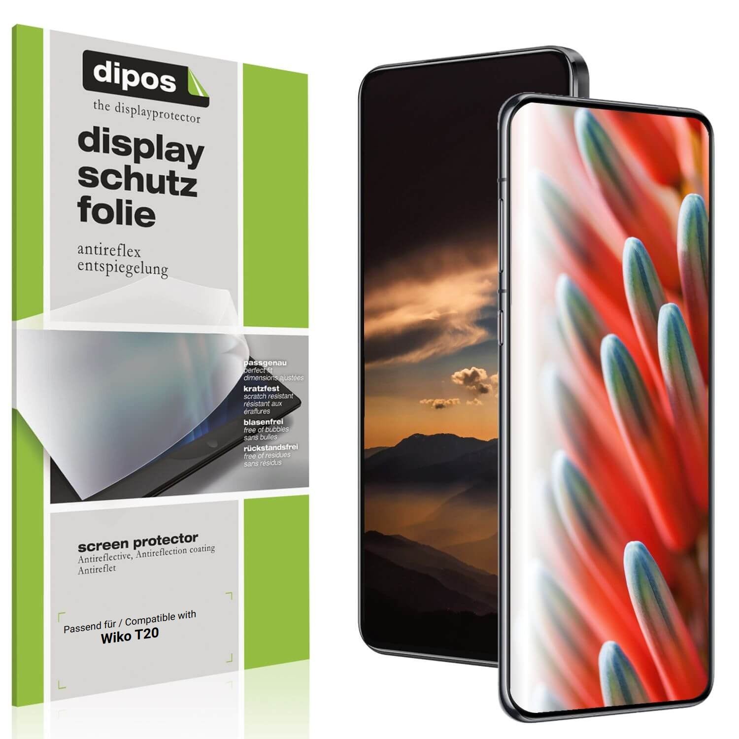 4x Schutzfolie matt für Wiko T20 Display-Schutzfol (1)