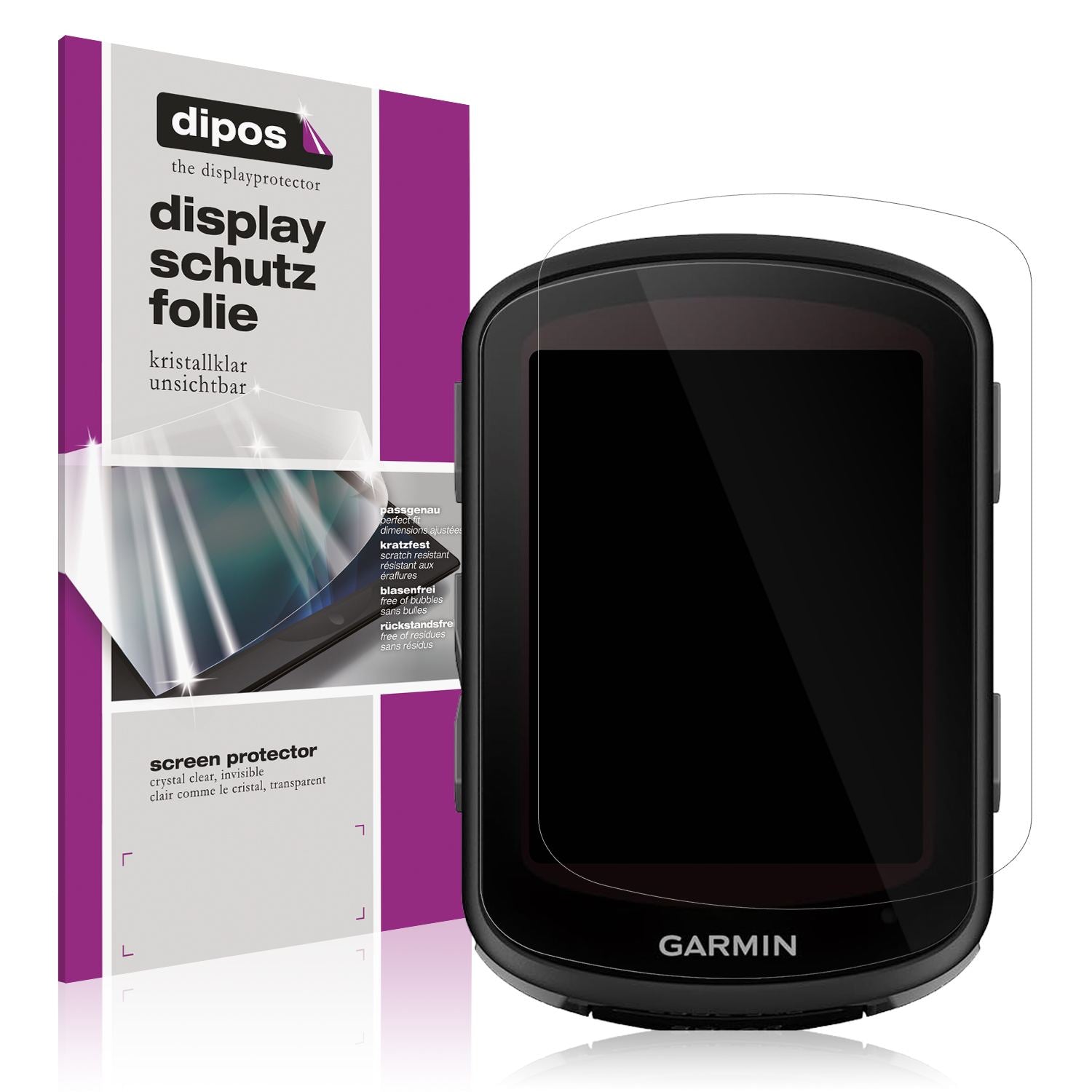 2x Schutzfolie klar für Garmin Edge 540 Solar Disp (1)