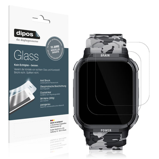 2x 9H Schutzfolie für LEMFO Y10 Smartwatch Panzerf (1)