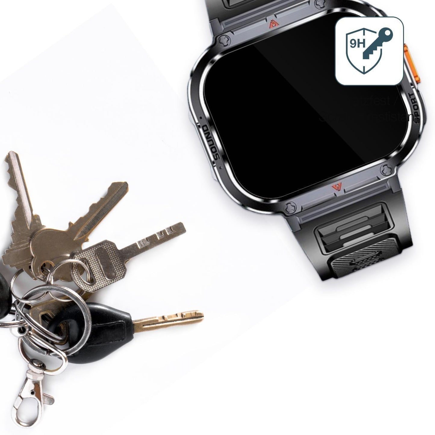2x 9H Schutzfolie für Shepatio 71800b Smartwatch P (3)